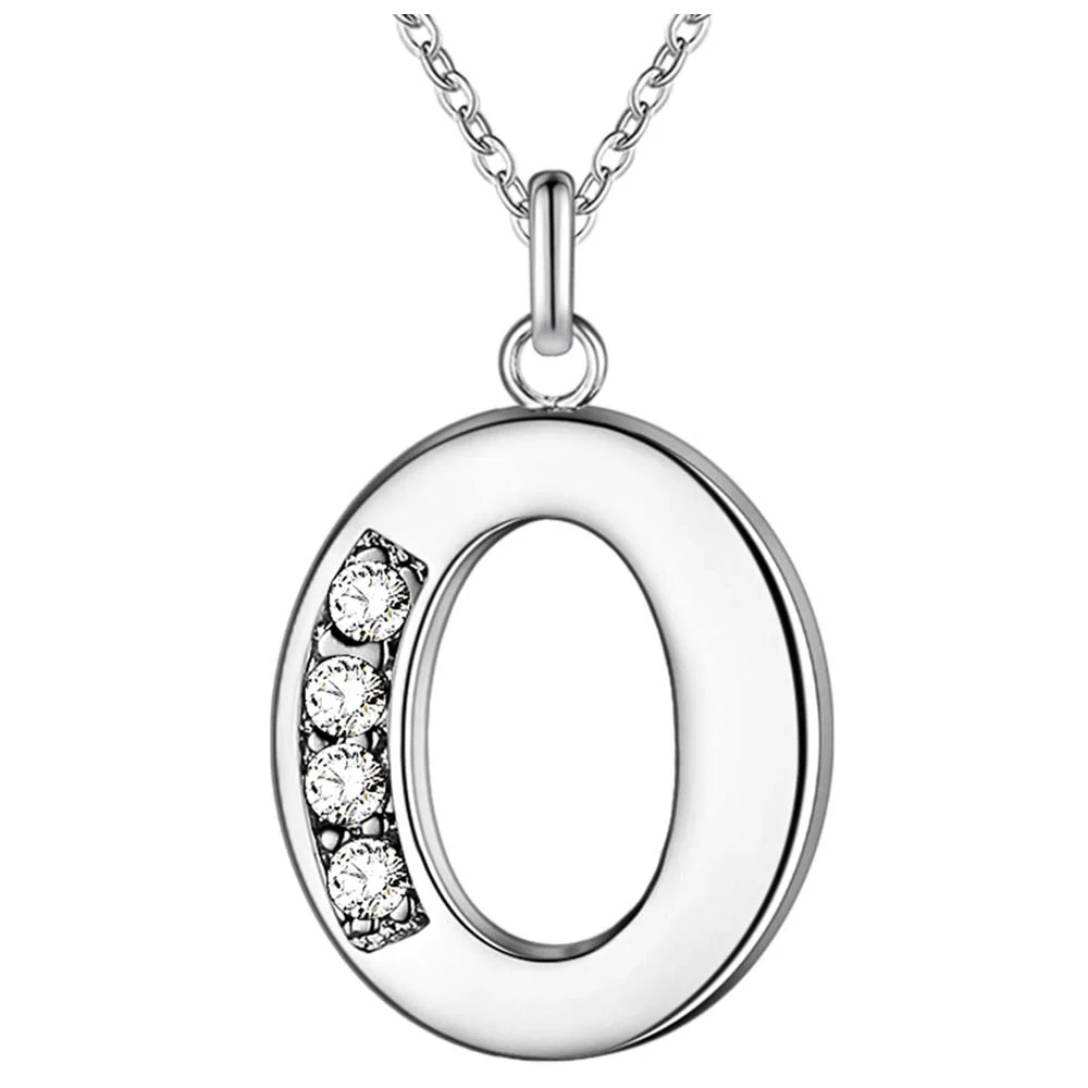Crystal Accent Letter Satellite Necklace - Image 37