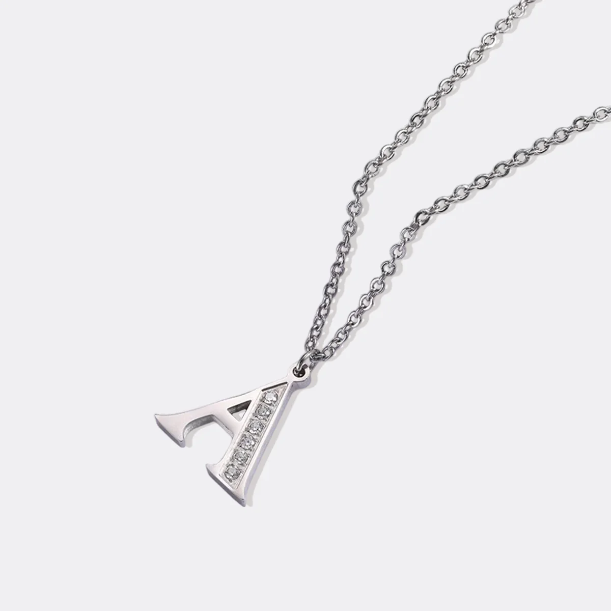 Crystal Accent Letter Satellite Necklace - Image 94