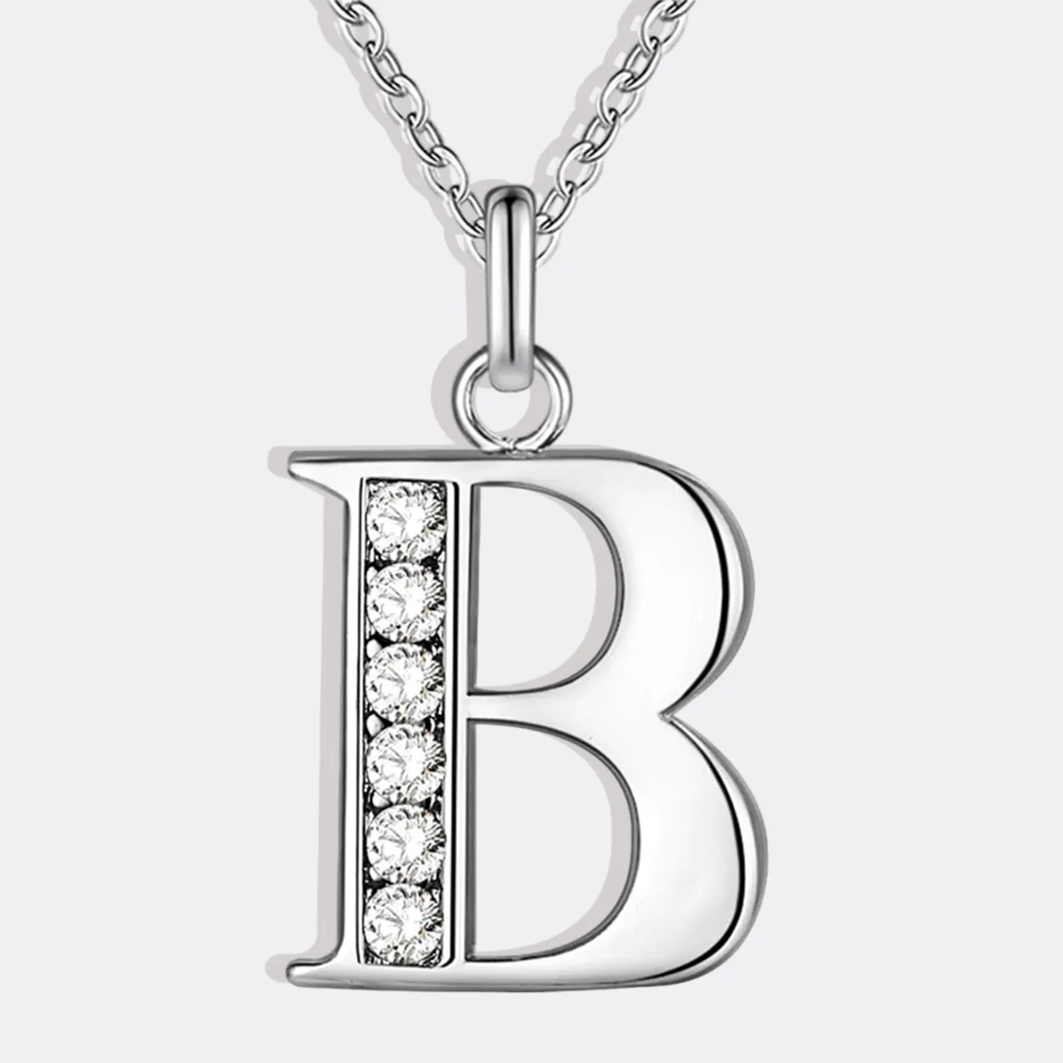 Crystal Accent Letter Satellite Necklace - Image 95