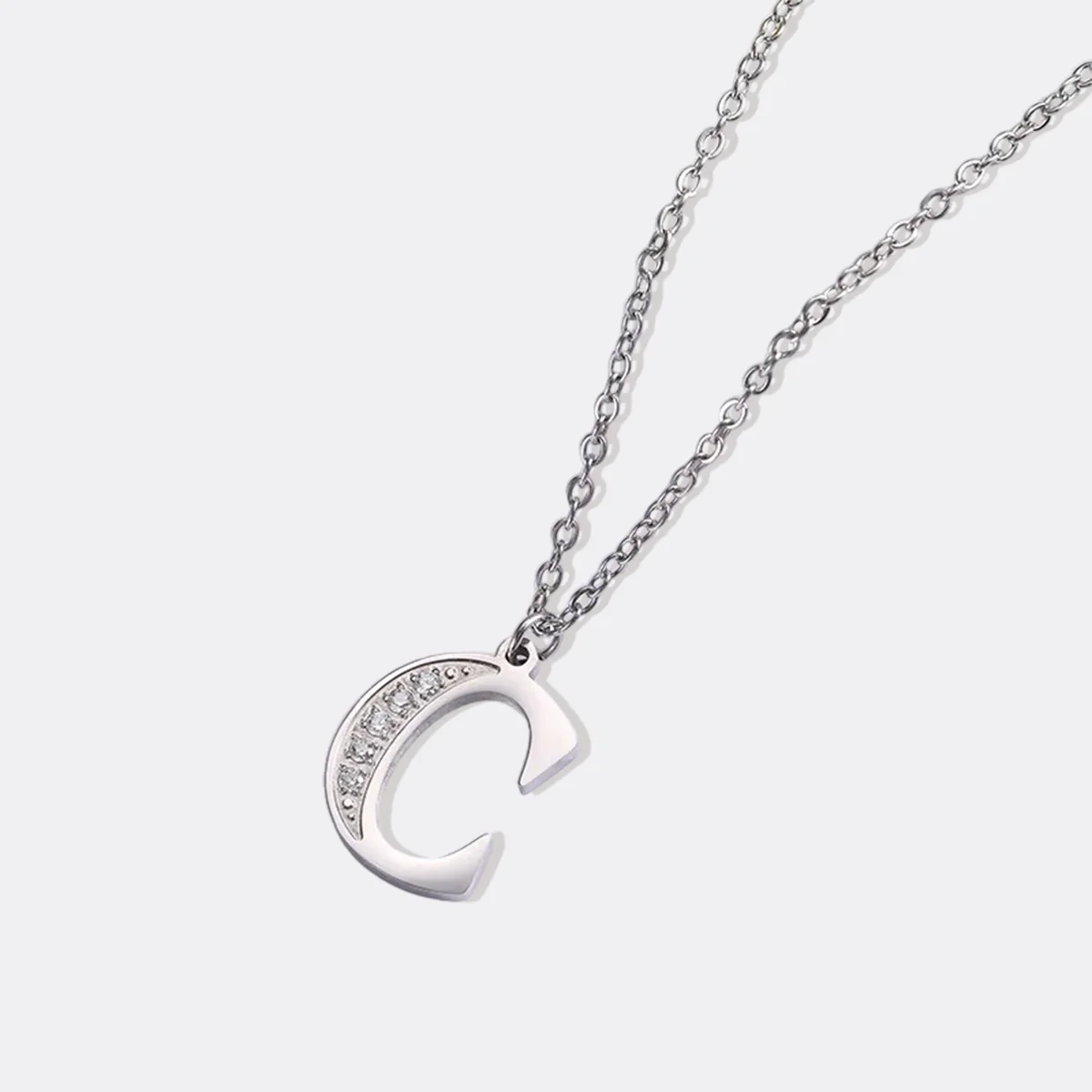 Crystal Accent Letter Satellite Necklace - Image 98