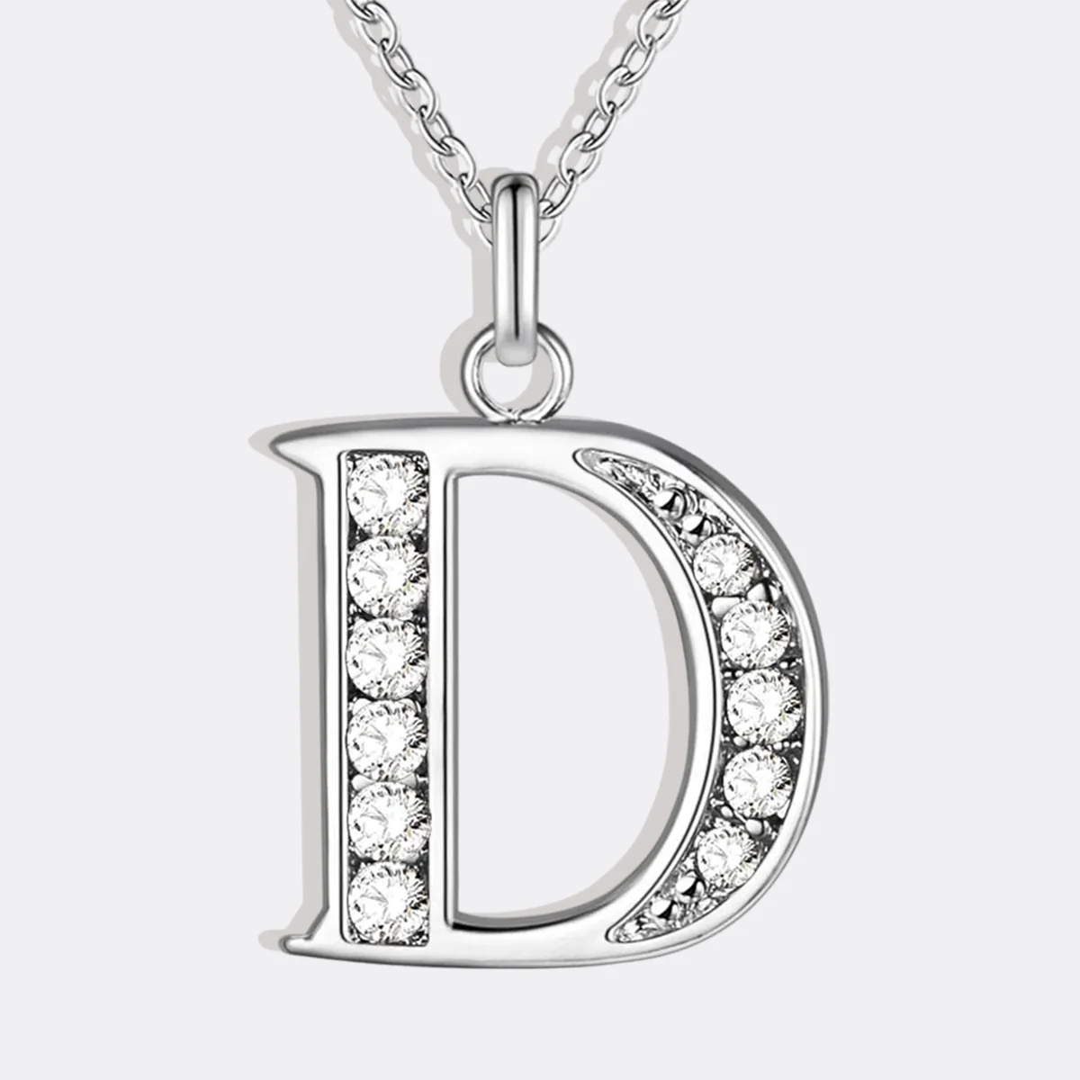 Crystal Accent Letter Satellite Necklace - Image 99