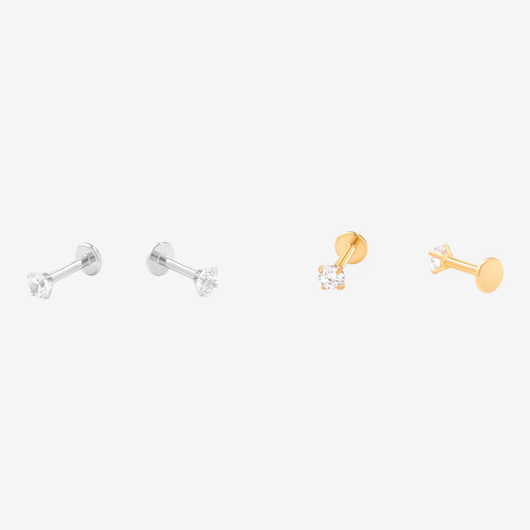 Crystal Sleeper Flatback Studs | 18g - Image 19