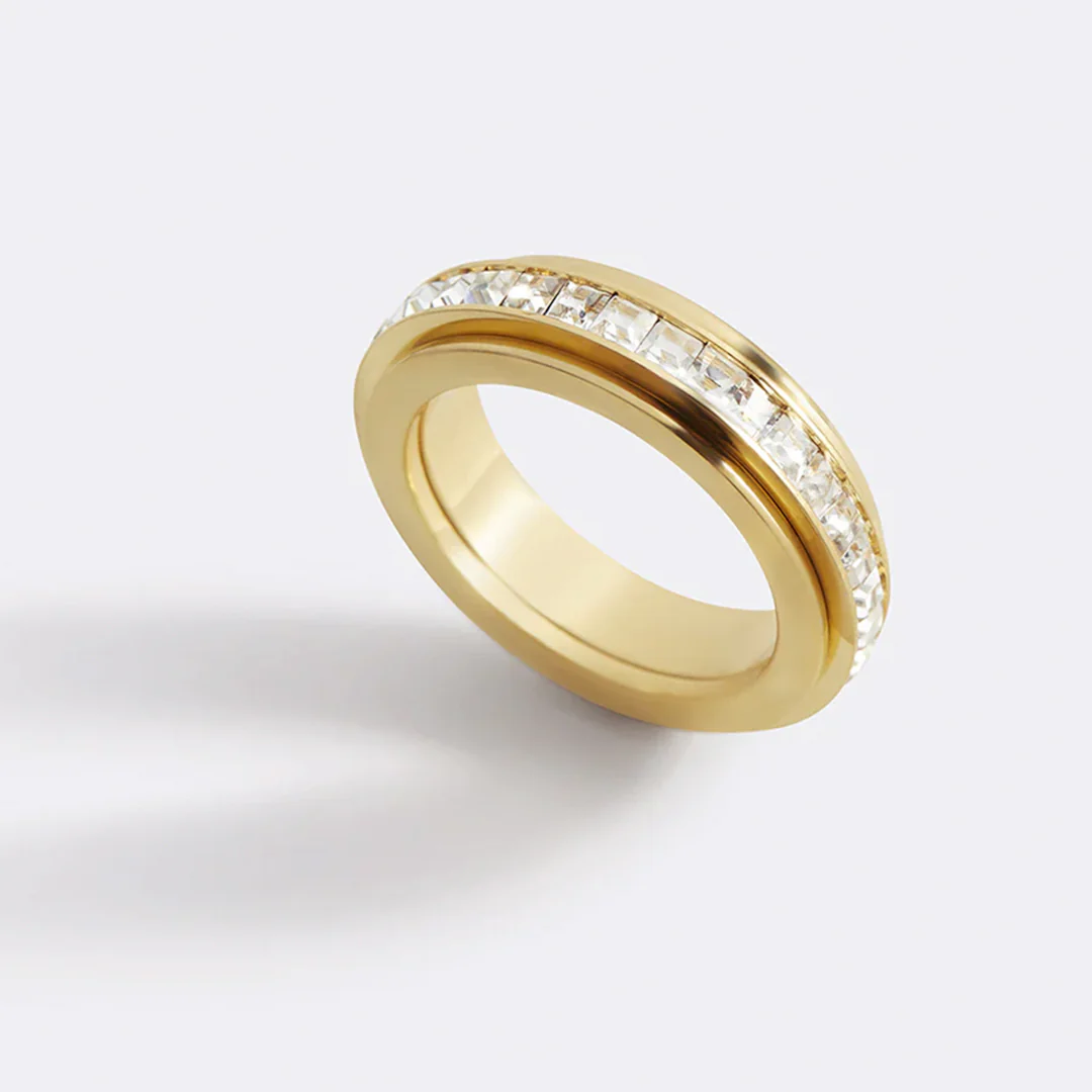 Crystal Statement Spinning Fidget Ring - Image 31