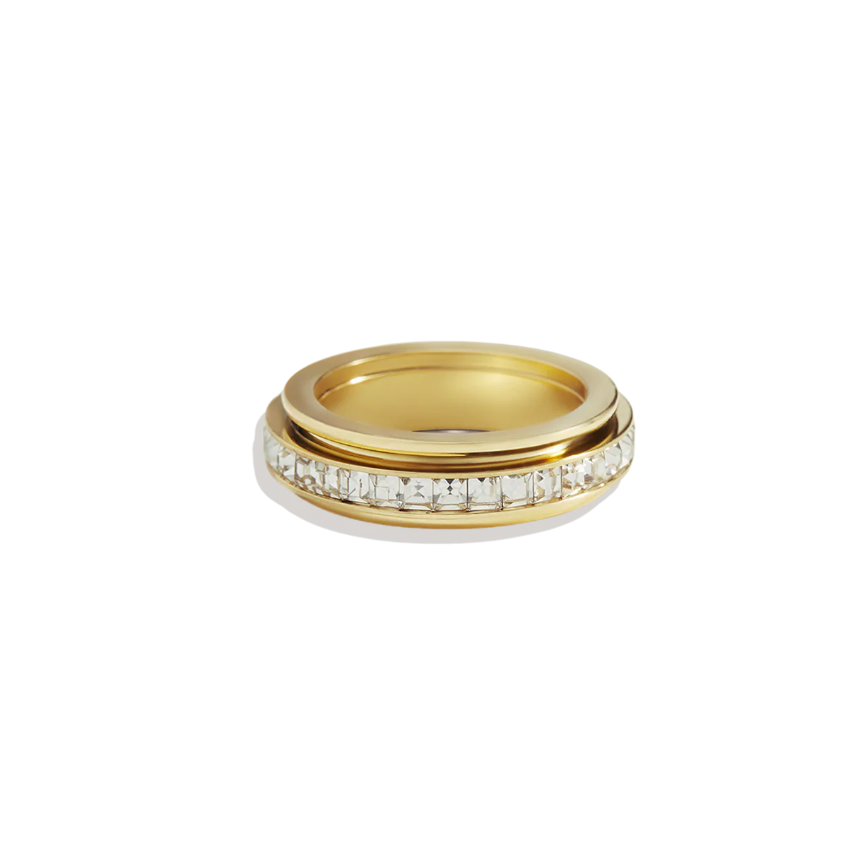 Crystal Statement Spinning Fidget Ring - Image 5