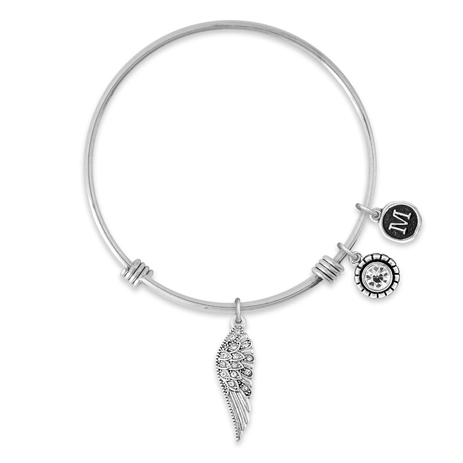 Custom Initial Guardian Angel's Wing Bracelet - Image 31