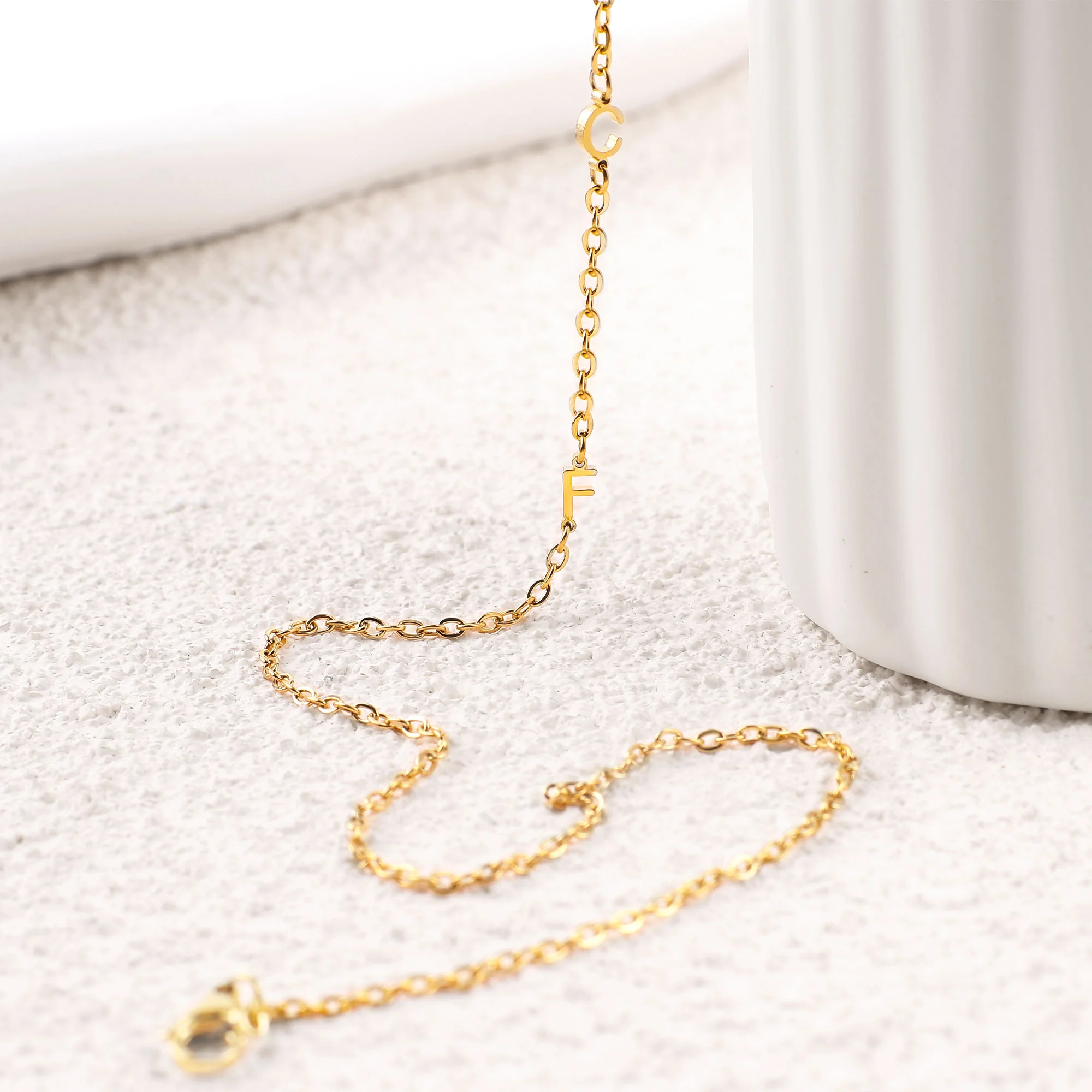 Sideways Initials Necklace - Image 7
