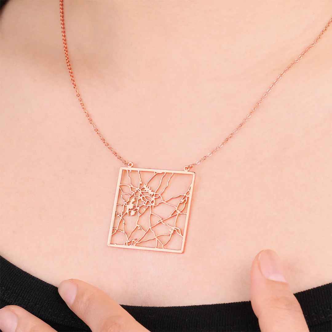 Custom Map Pendant Necklace - Image 27