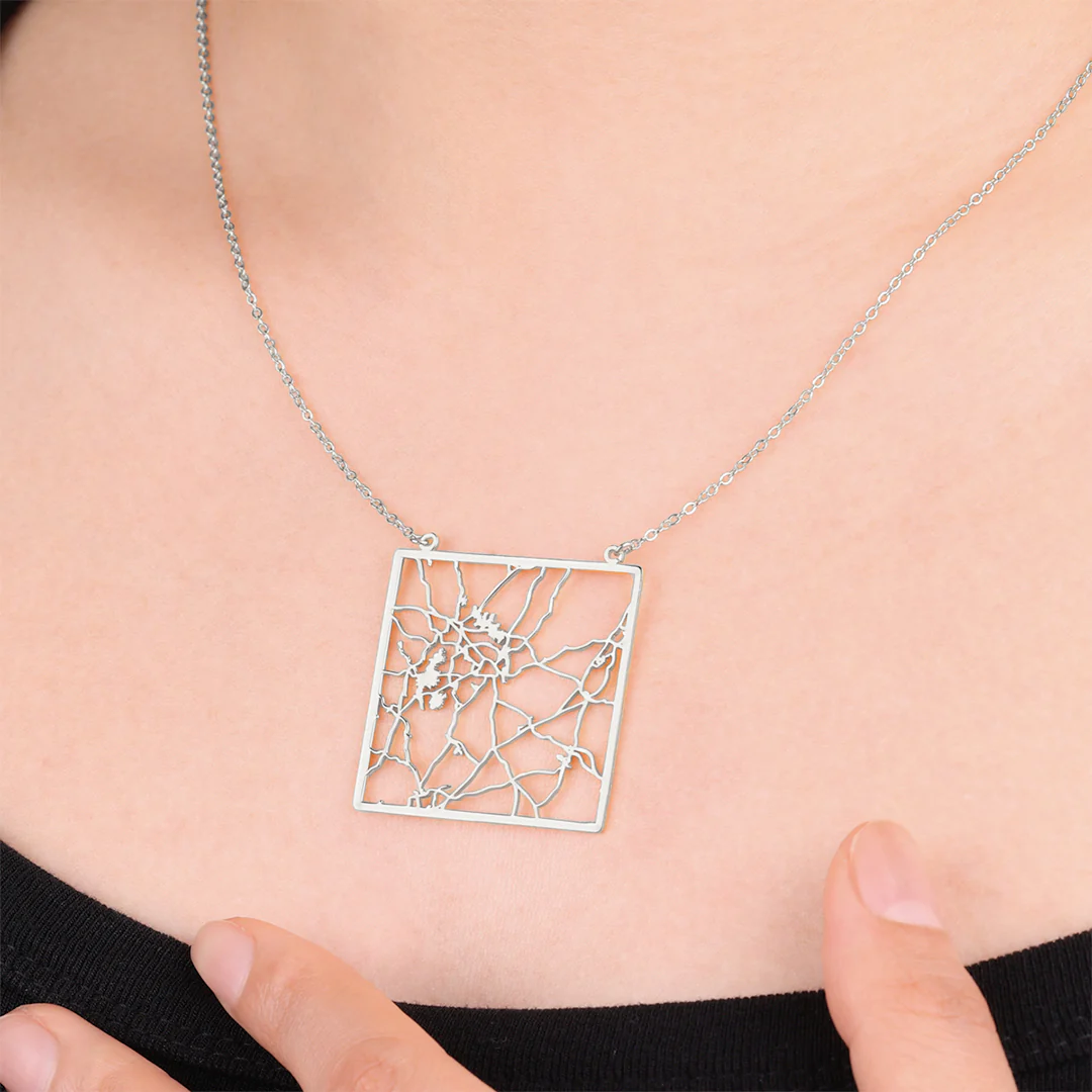 Custom Map Pendant Necklace - Image 28