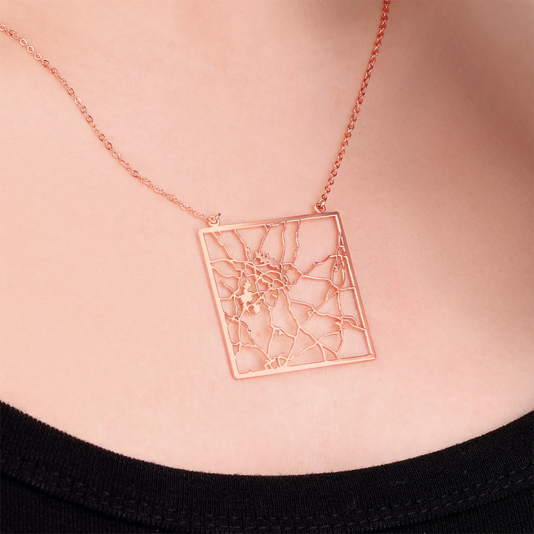 Custom Map Pendant Necklace - Image 29