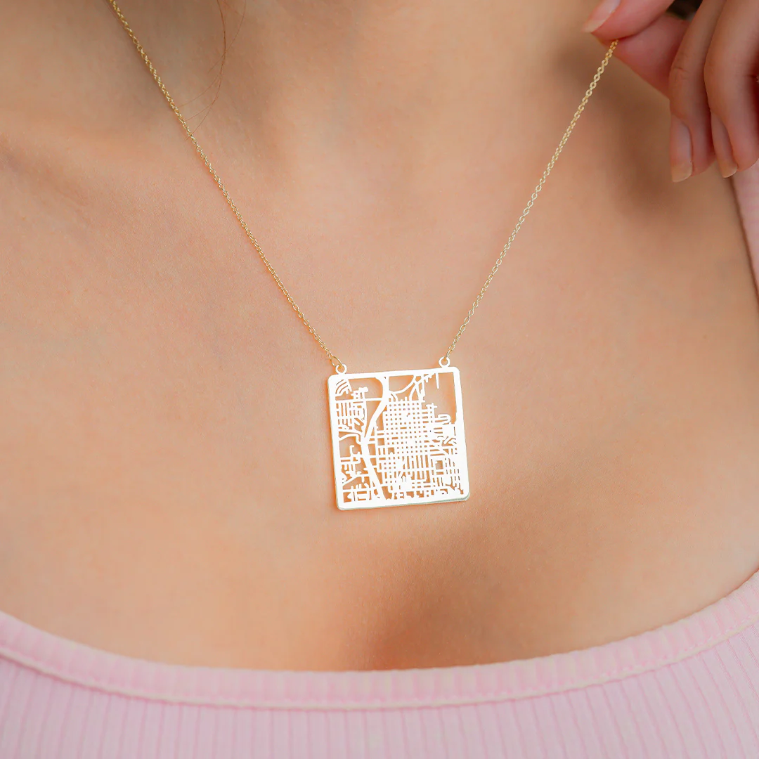 Custom Map Pendant Necklace - Image 33