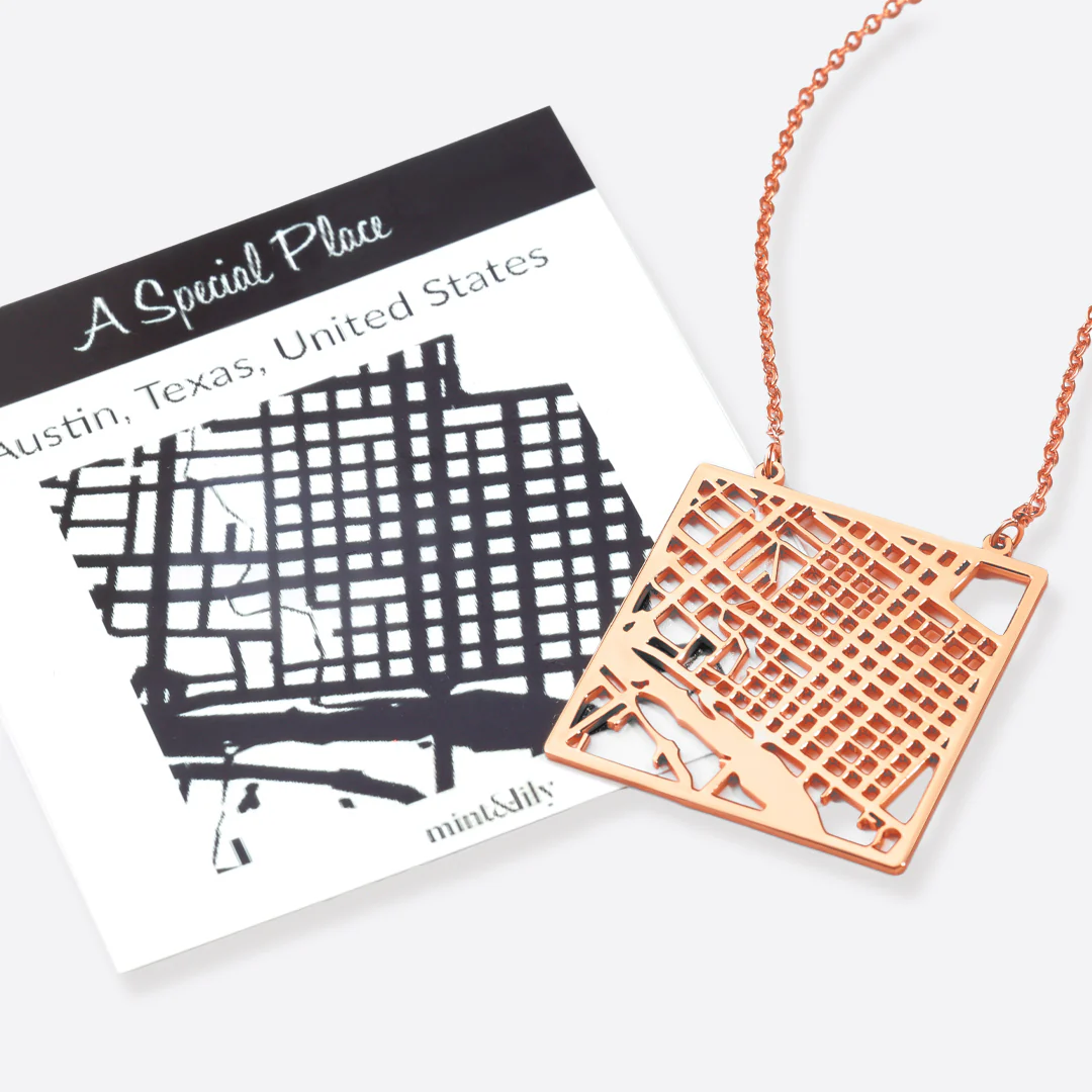 Custom Map Pendant Necklace - Image 35