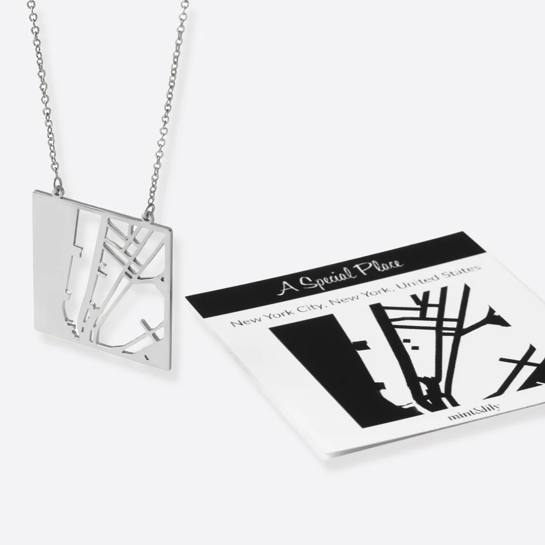 Custom Map Pendant Necklace - Image 39