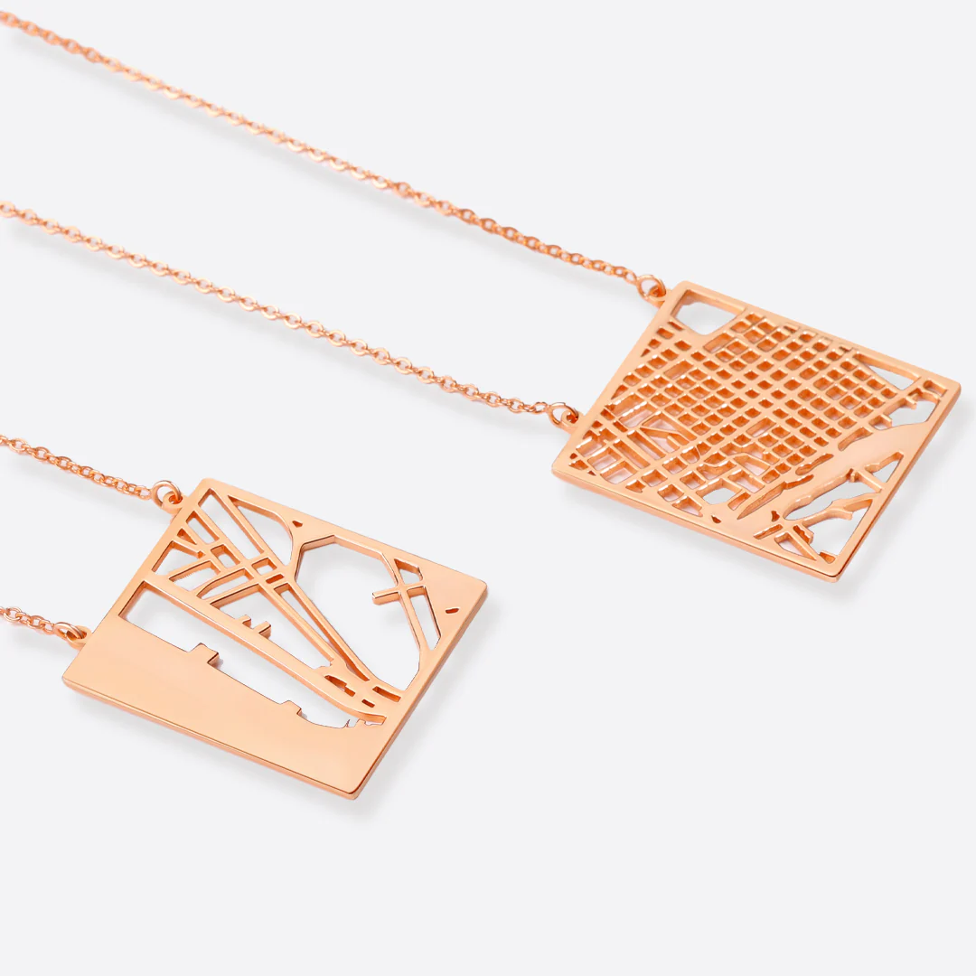 Custom Map Pendant Necklace - Image 41