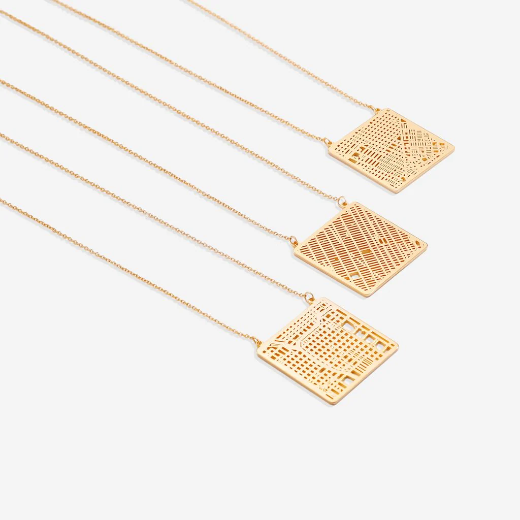 Custom Map Pendant Necklace - Image 43