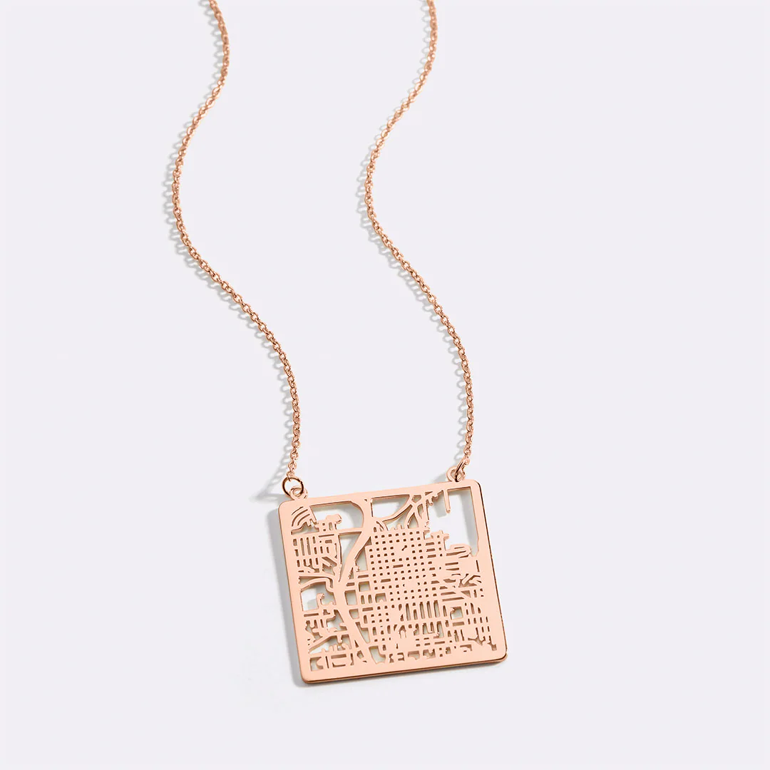 Custom Map Pendant Necklace - Image 69