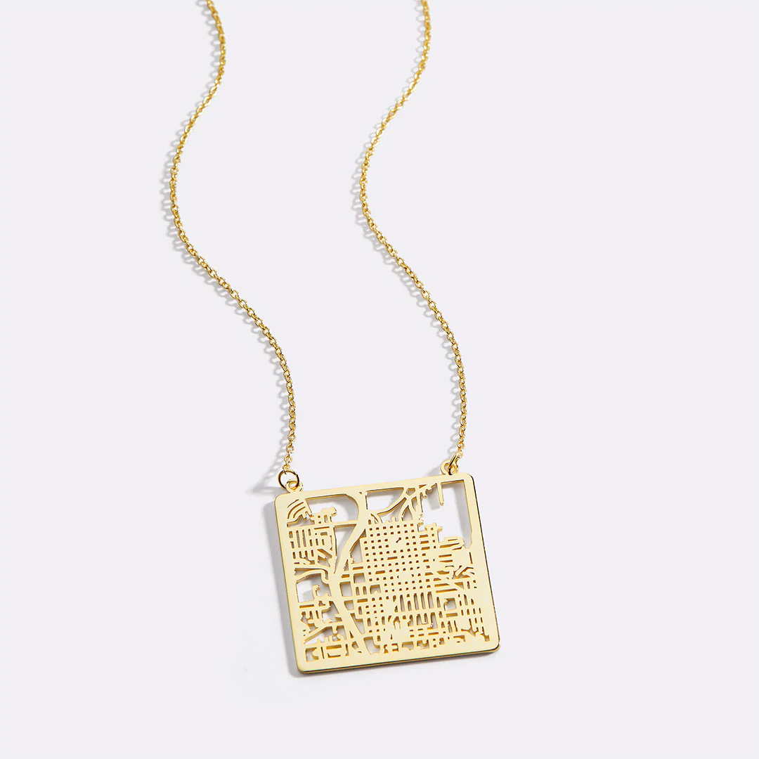 Custom Map Pendant Necklace - Image 71