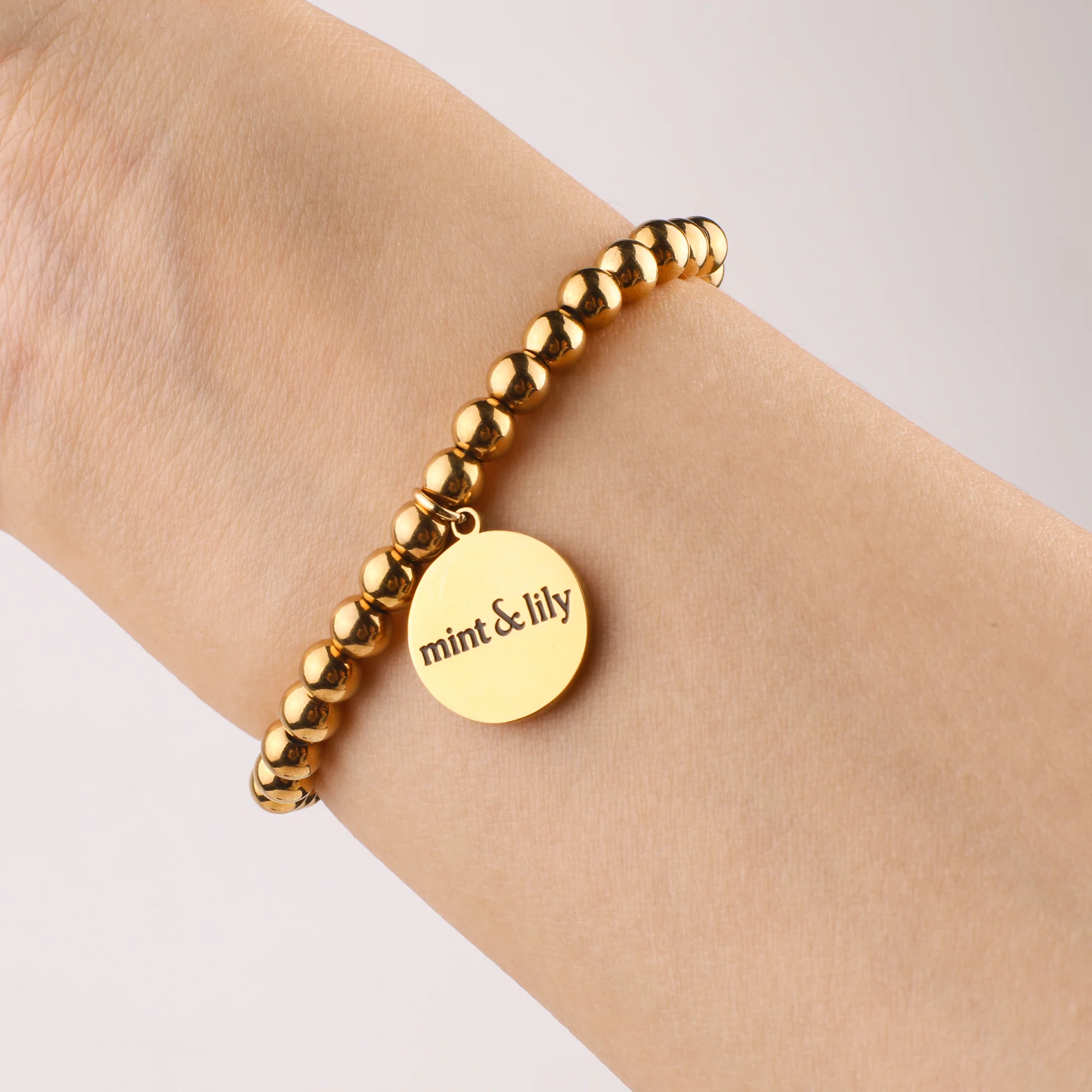 Custom Waterproof Gold Beaded Friendship Bracelet - Image 28