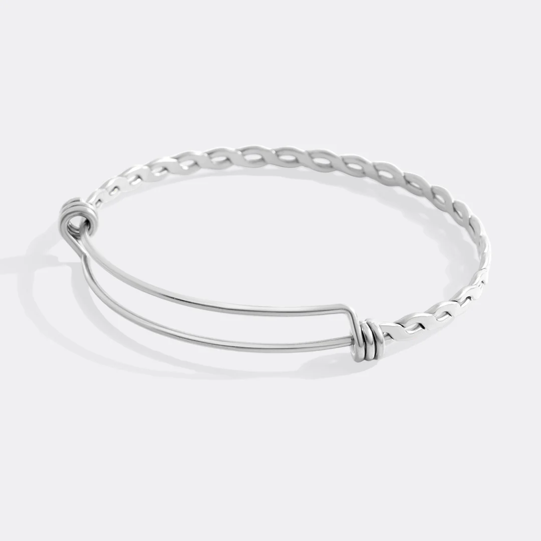 Dainty Adjustable Braided Bangle - Image 4
