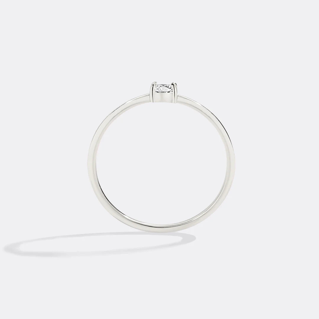 Dainty Baguette Birthstone Stacking Ring - Image 11