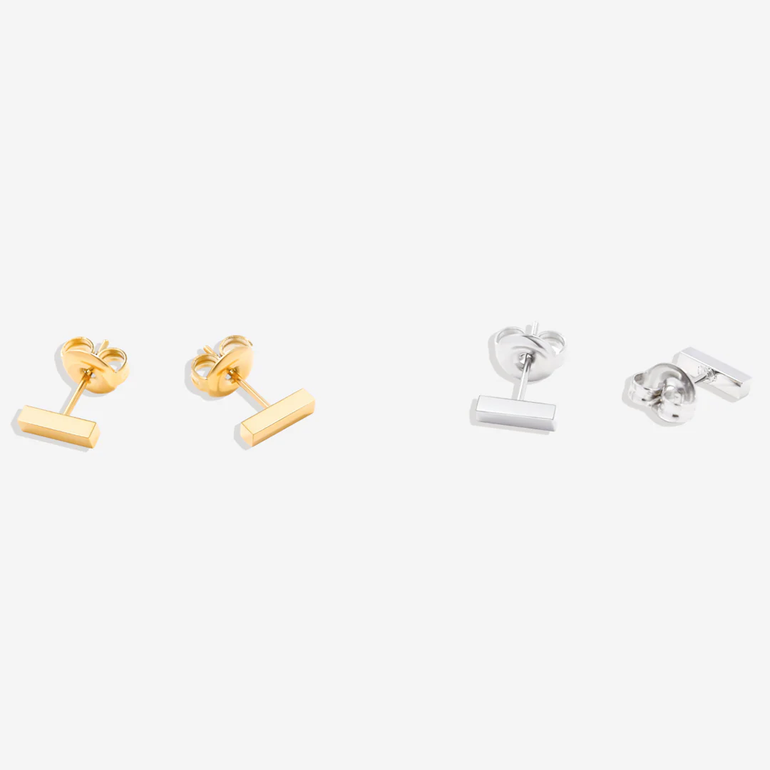 Dainty Bar Stud Earrings - Image 13