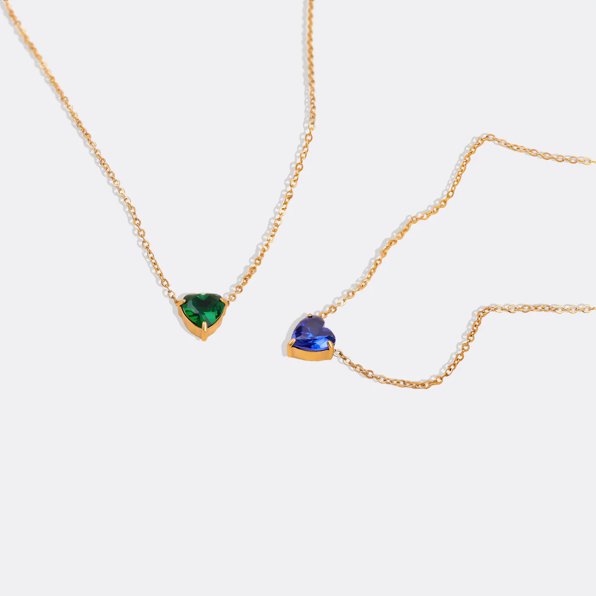 Dainty Birthstone Heart Necklace - Image 25
