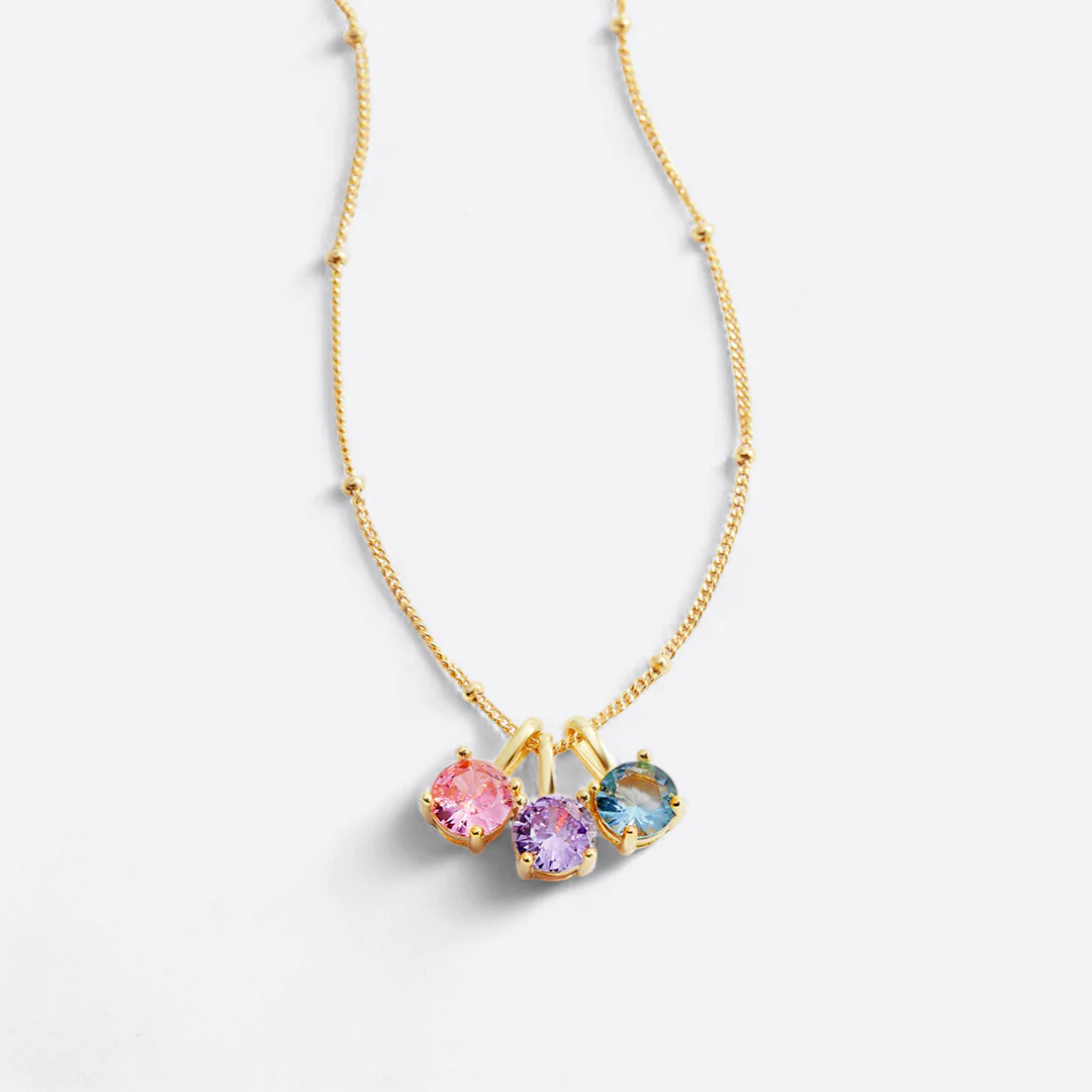 Dainty Birthstone Pendant Necklace - Image 2