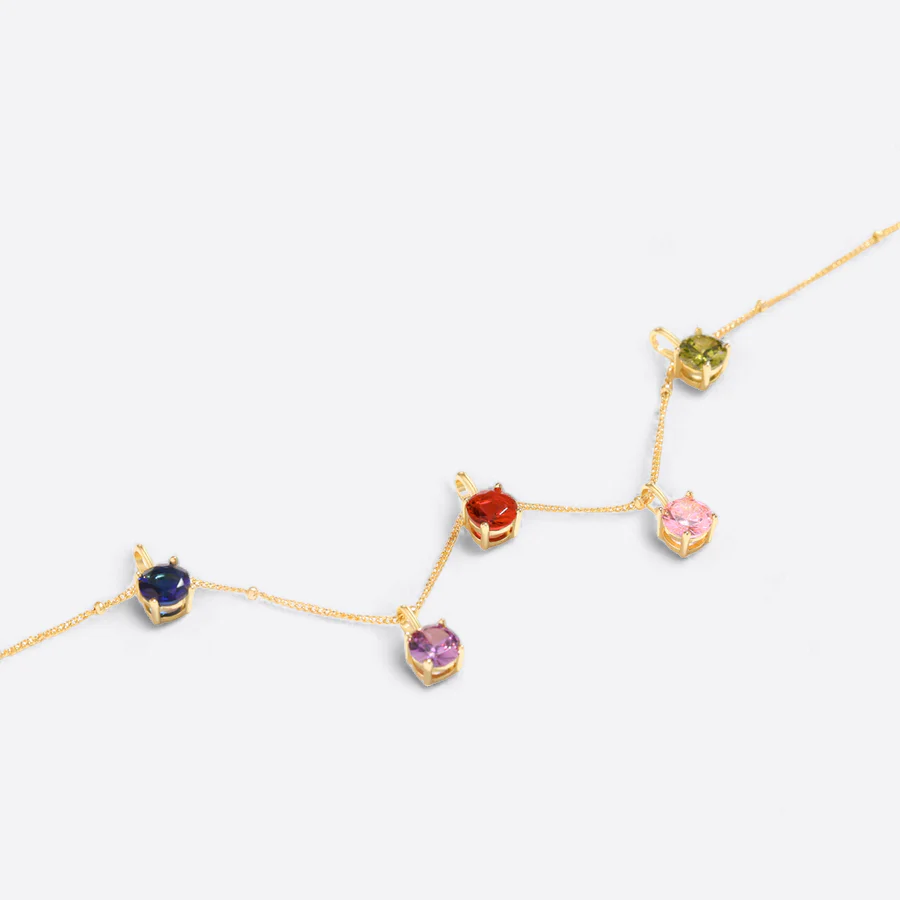 Dainty Birthstone Pendant Necklace - Image 5