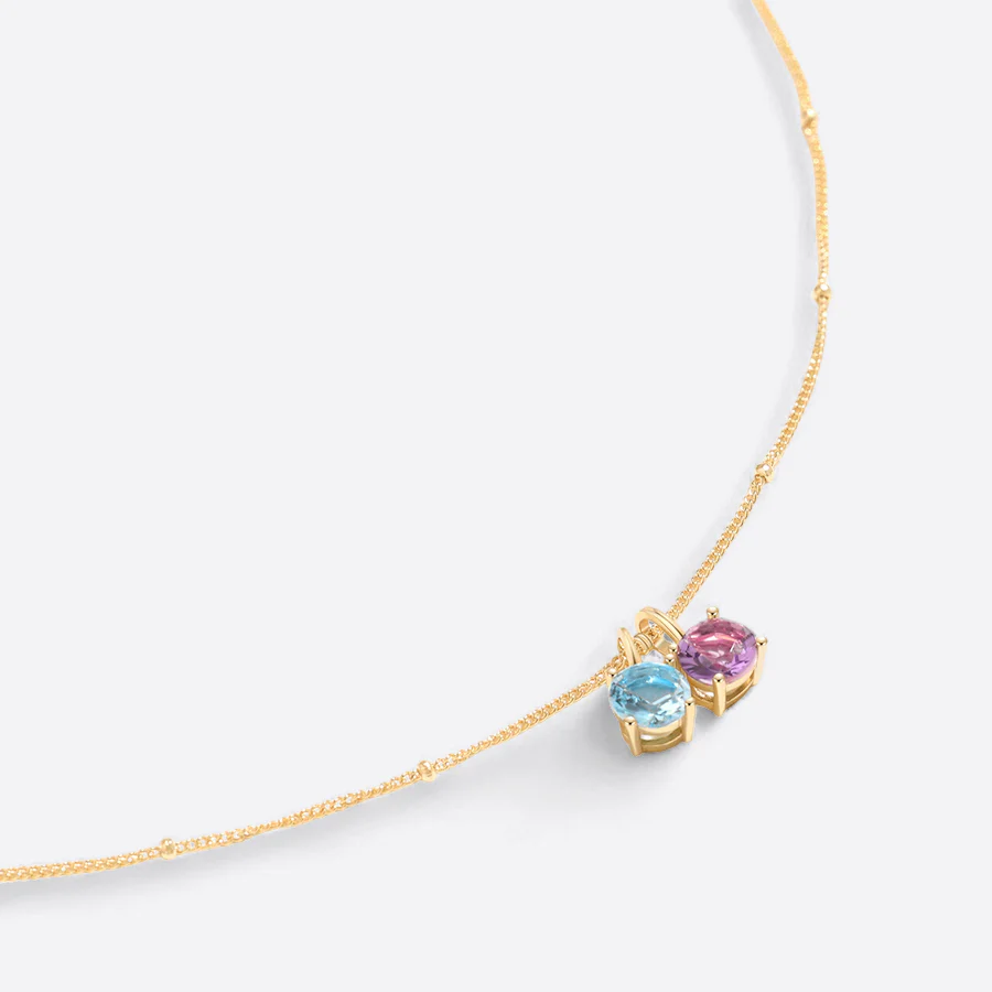 Dainty Birthstone Pendant Necklace - Image 6