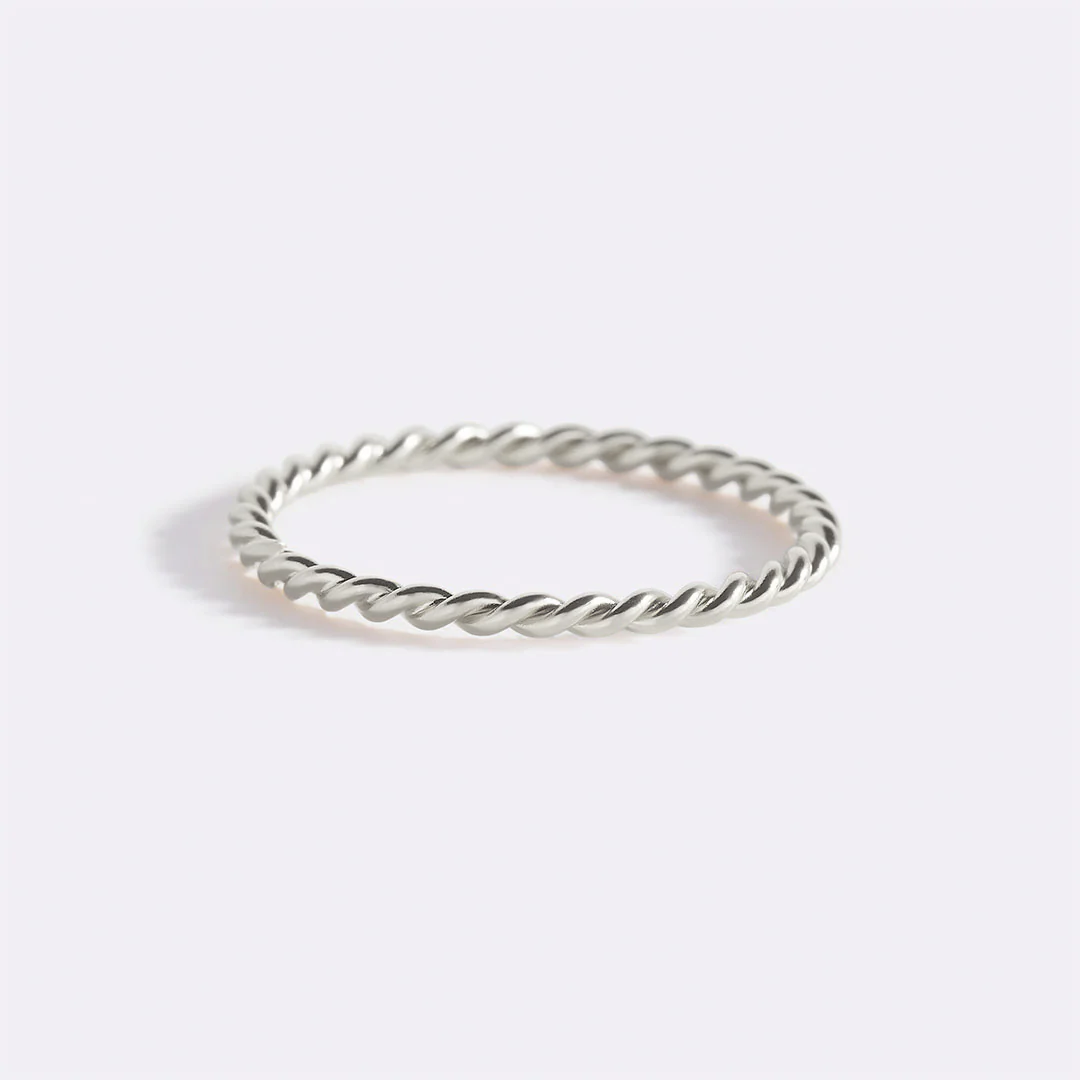 Dainty Braided Stacking Ring - Image 16