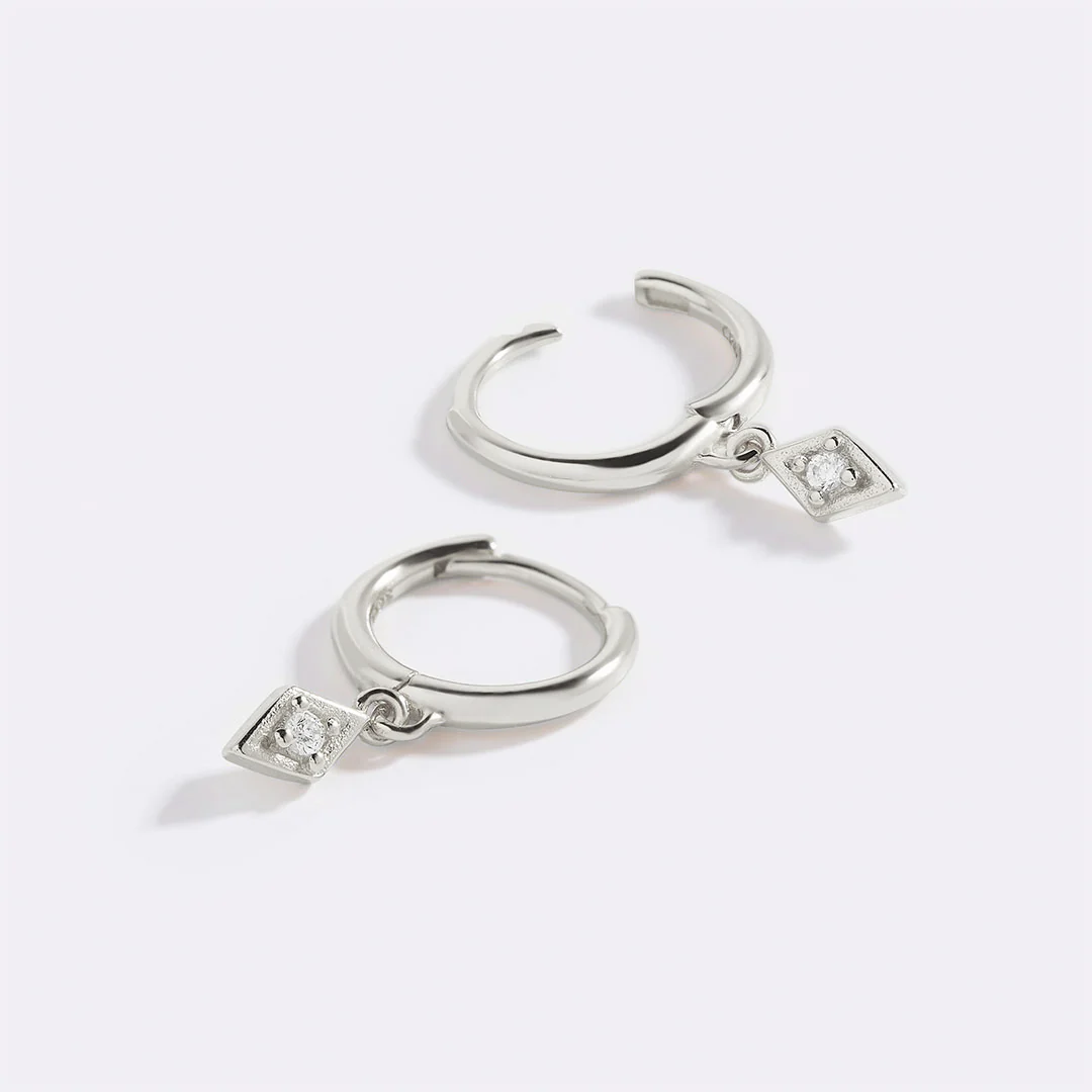 Dainty Diamond Charm Earrings - Image 19