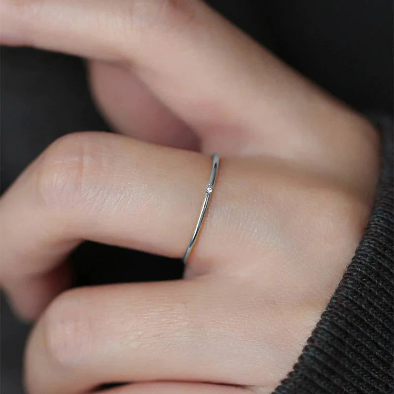 Dainty Diamonds Stacking Ring - Image 12