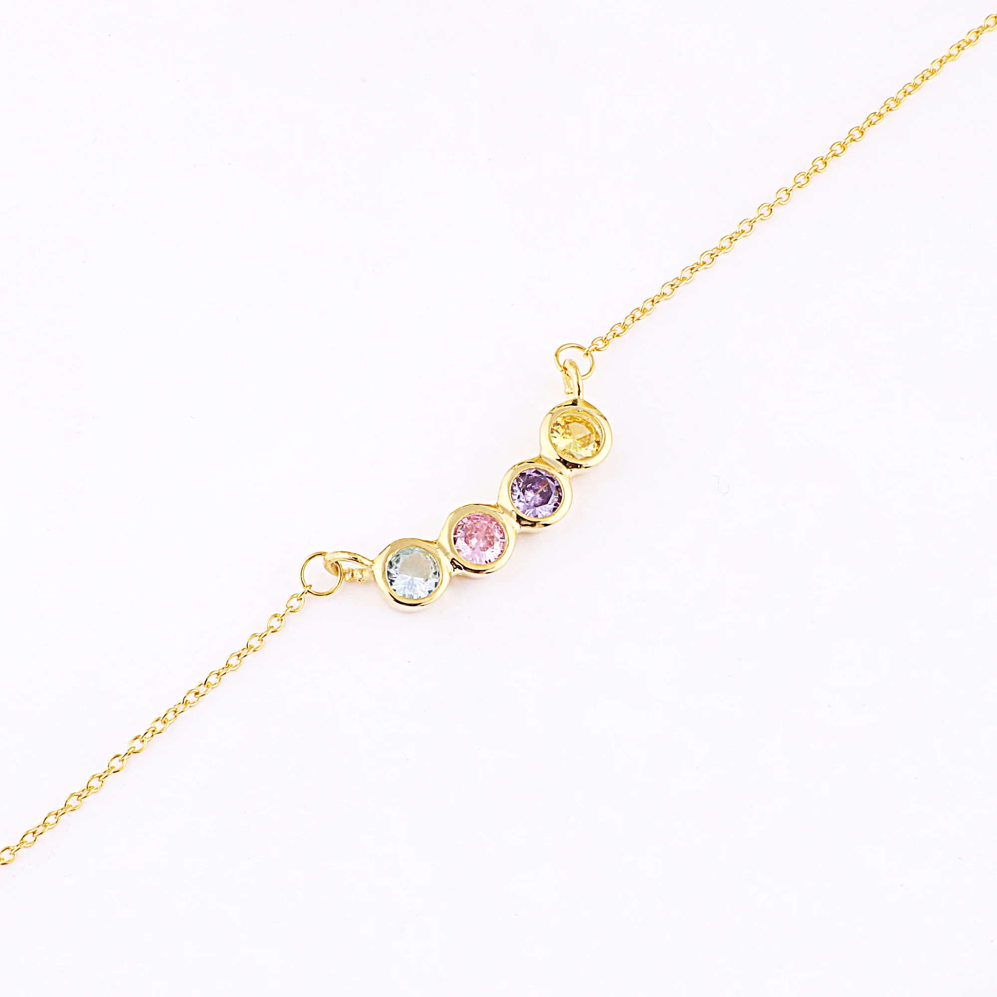 Dainty Family Birthstones Necklace - Image 15