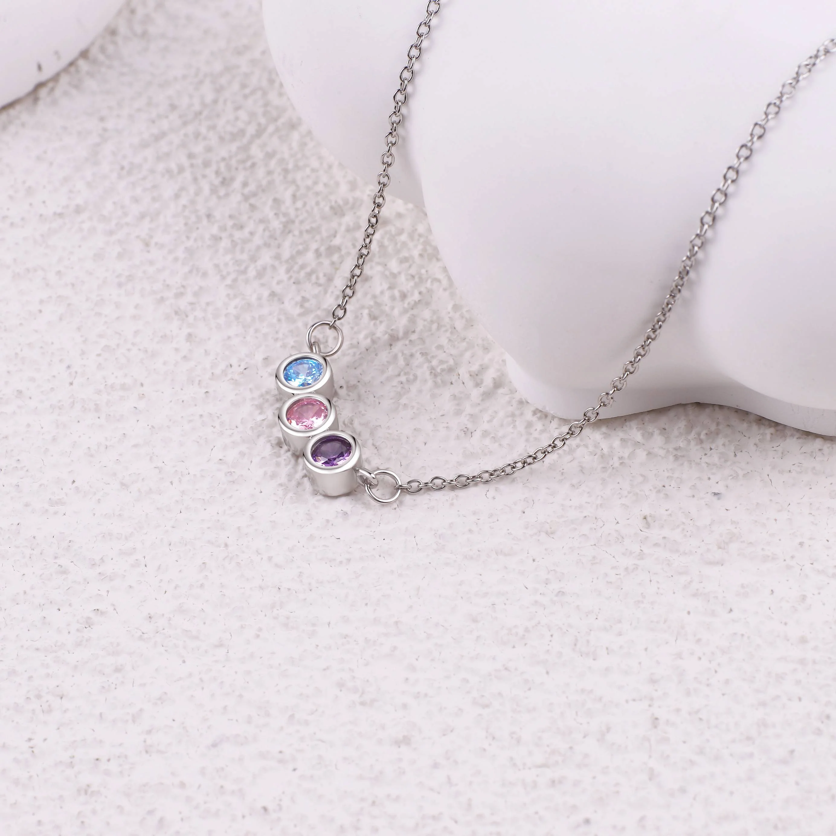 Dainty Family Birthstones Necklace - Image 22