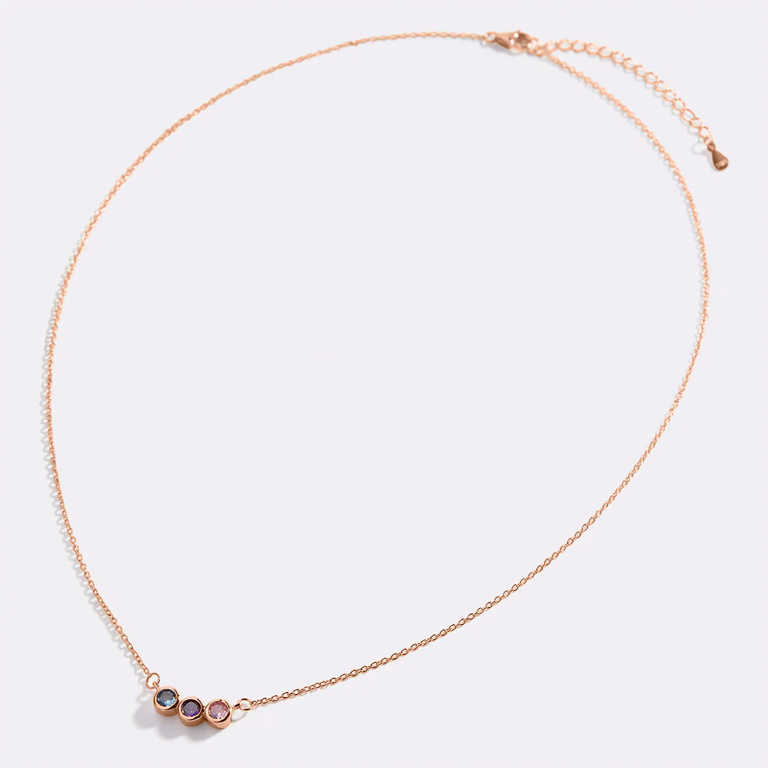 Dainty Family Birthstones Necklace - Image 53