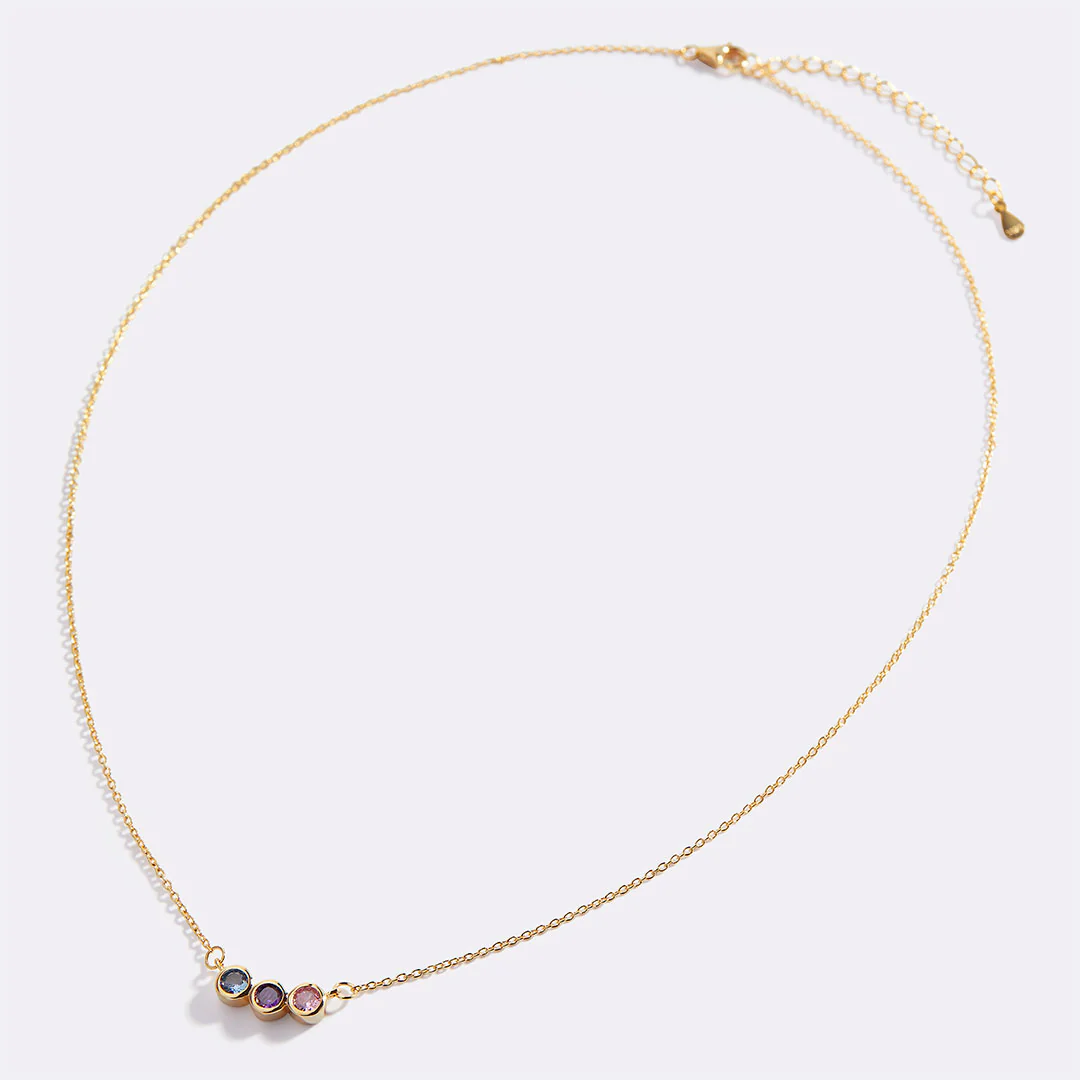 Dainty Family Birthstones Necklace - Image 55