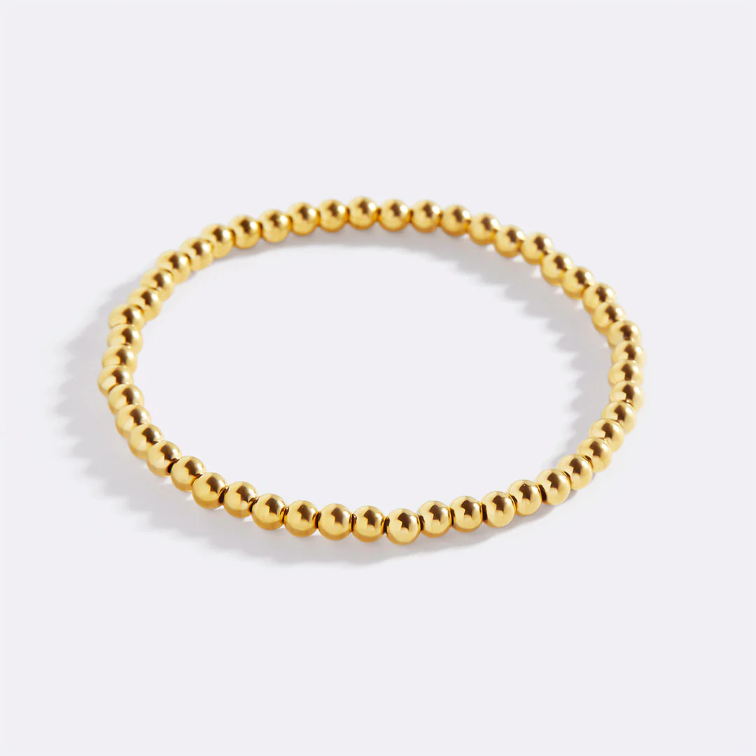 Dainty Gold Beaded Bracelet - Image 6