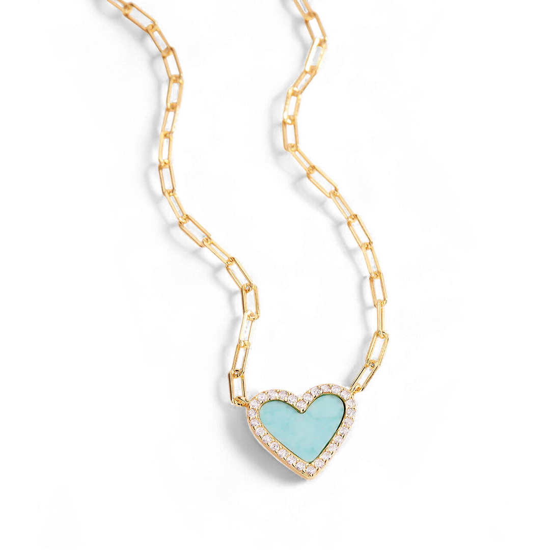 Dainty Heart Paperclip Necklace
