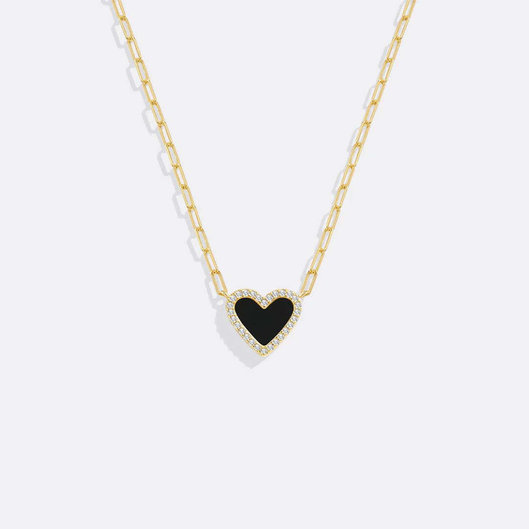 Dainty Heart Paperclip Necklace - Image 10