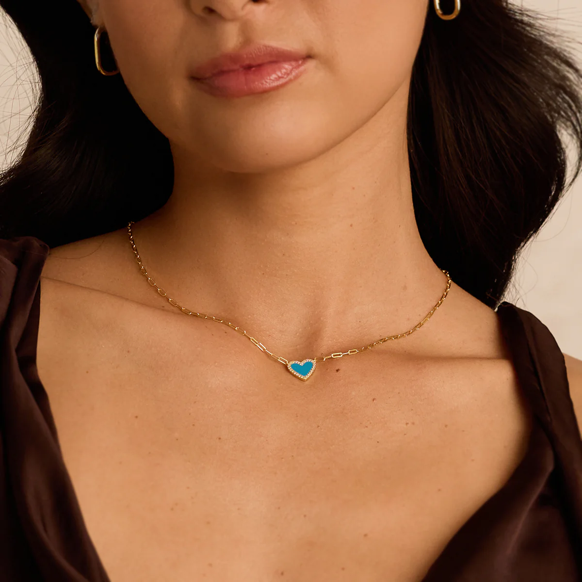 Dainty Heart Paperclip Necklace - Image 15
