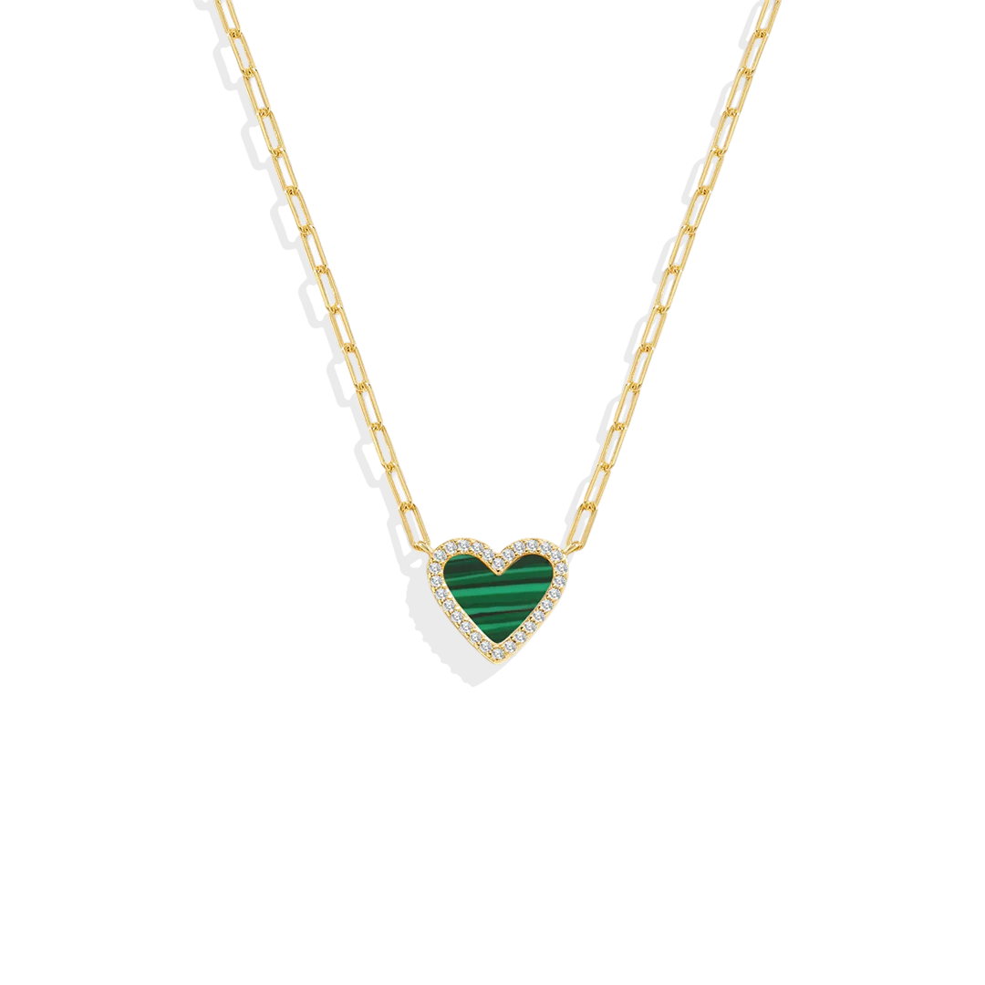Dainty Heart Paperclip Necklace - Image 2