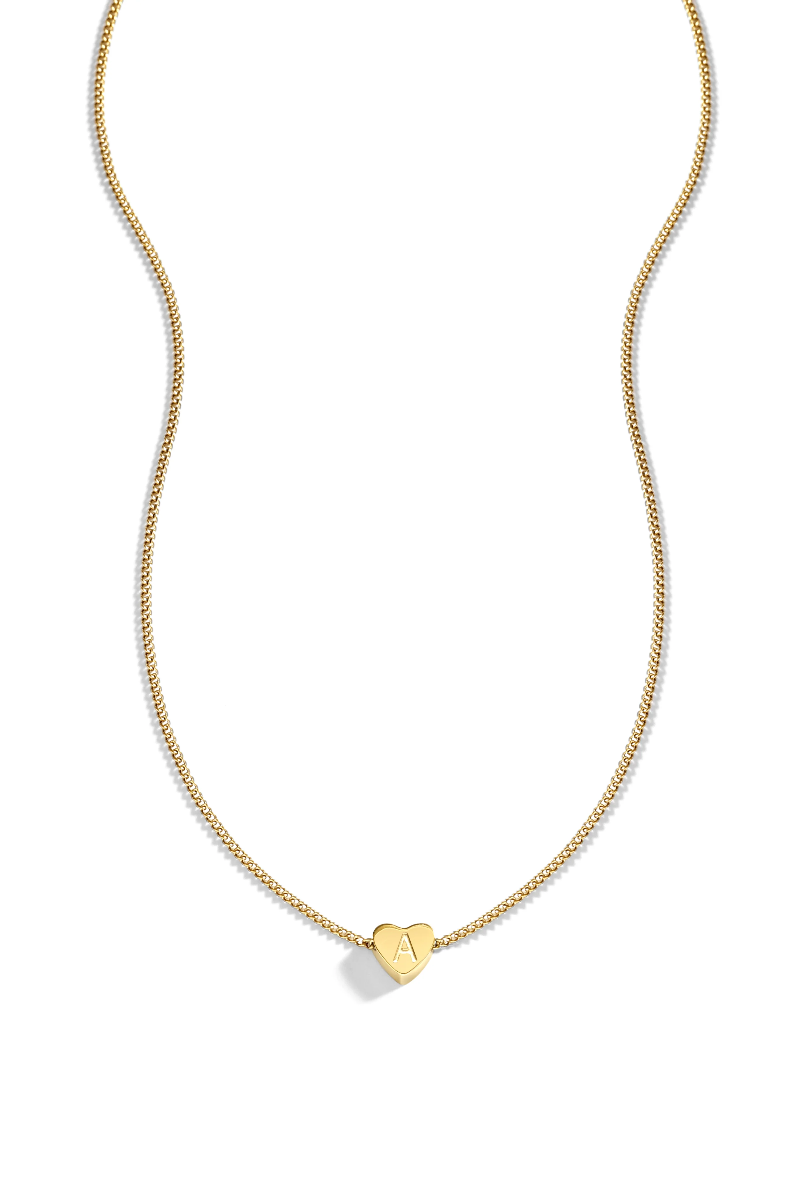 Dainty Heart Stacking Initial Necklace - Image 5