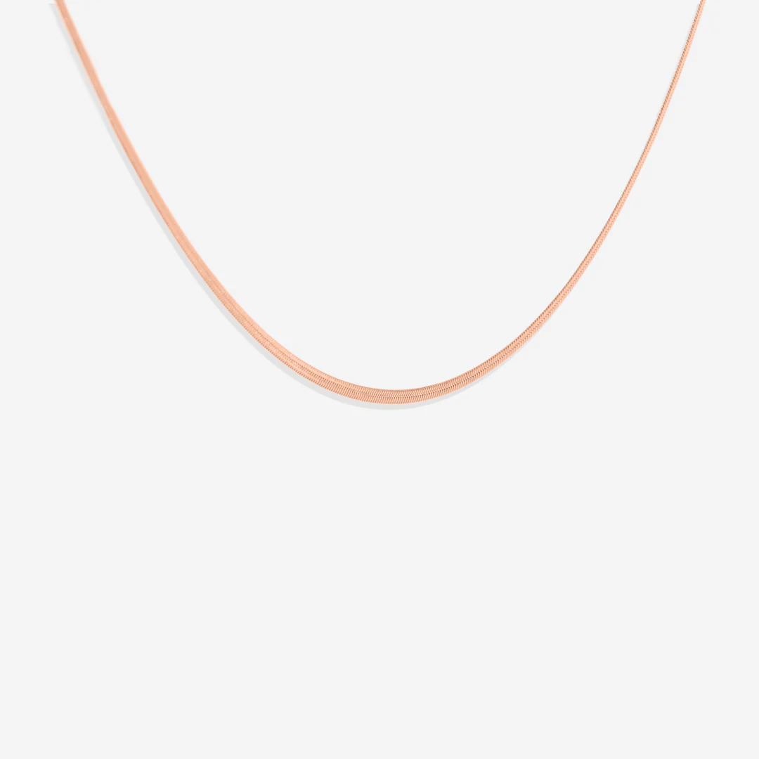 Dainty Herringbone Chain Necklace - Image 8