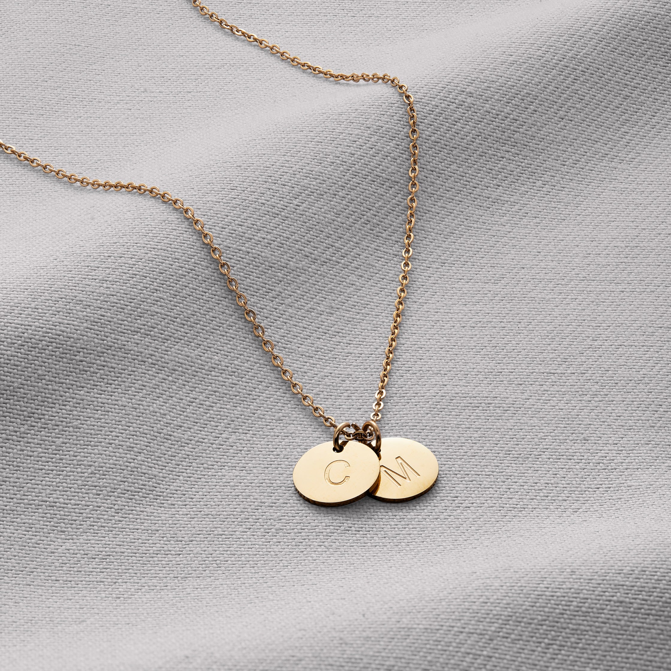 Dainty Disc Initial Necklace - Image 10