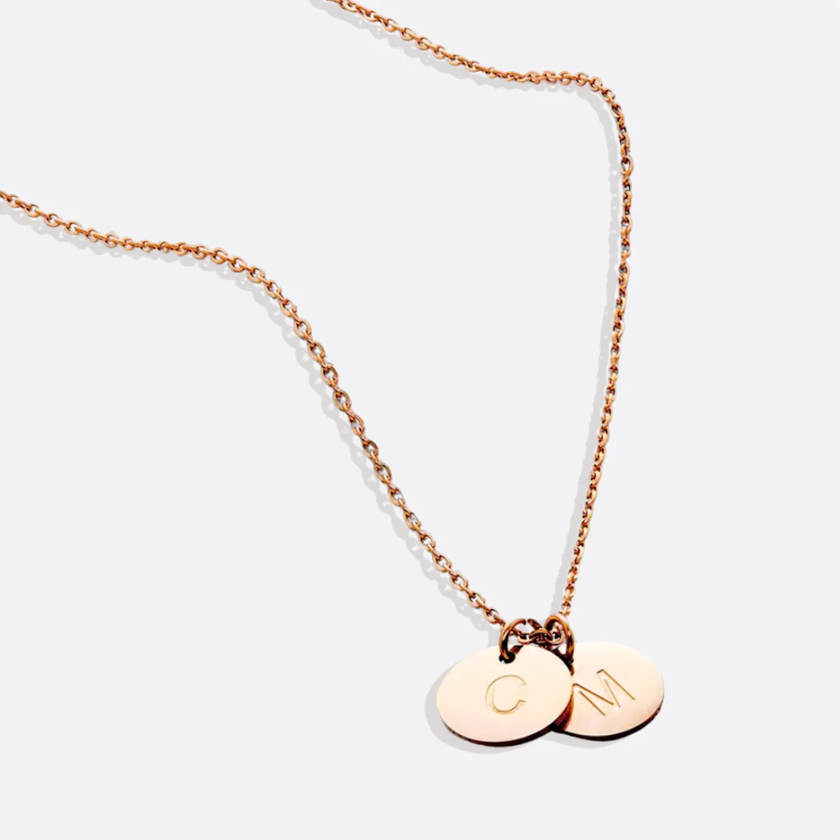 Dainty Disc Initial Necklace - Image 21