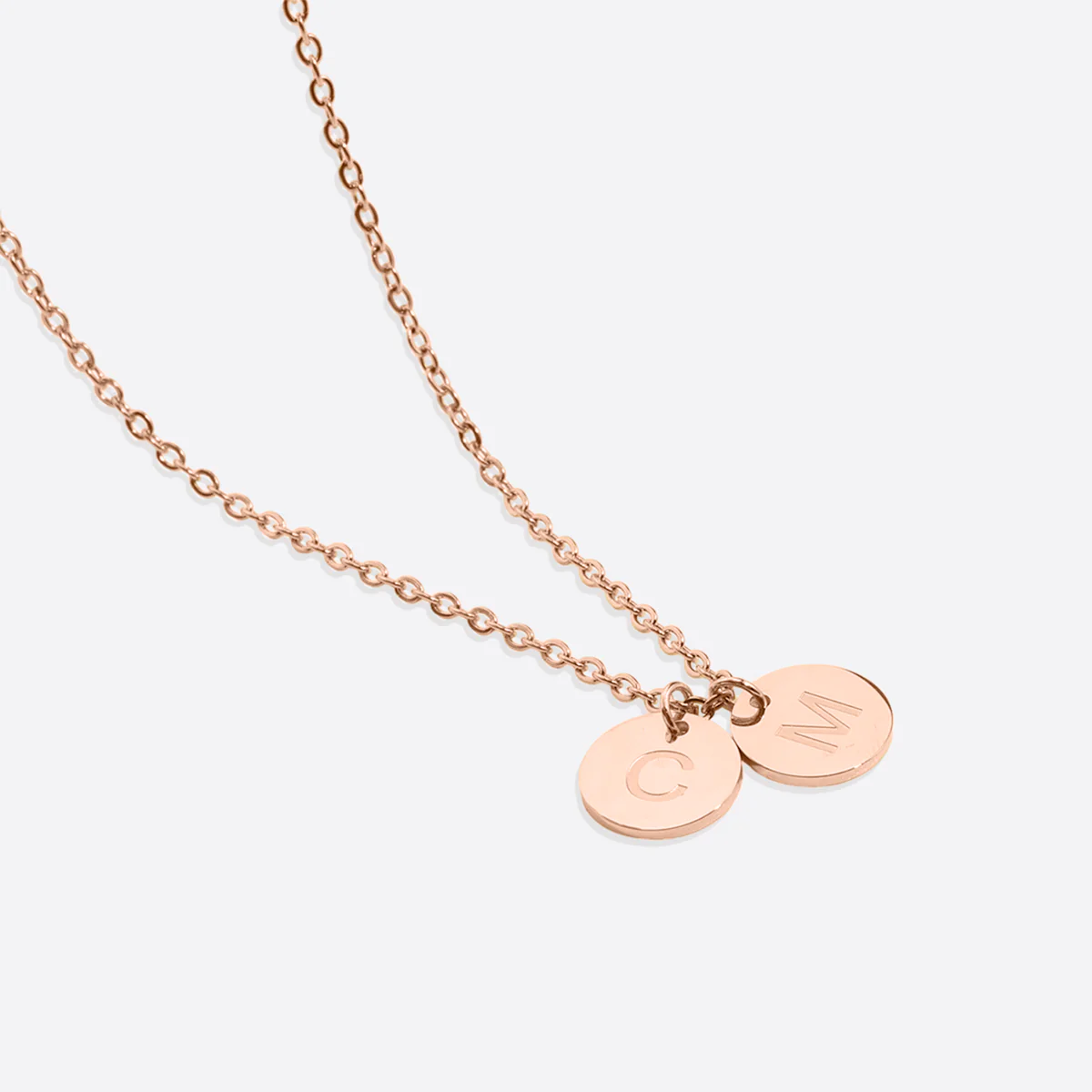 Dainty Disc Initial Necklace - Image 26