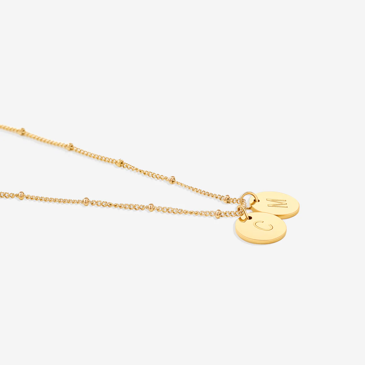 Dainty Disc Initial Necklace - Image 51
