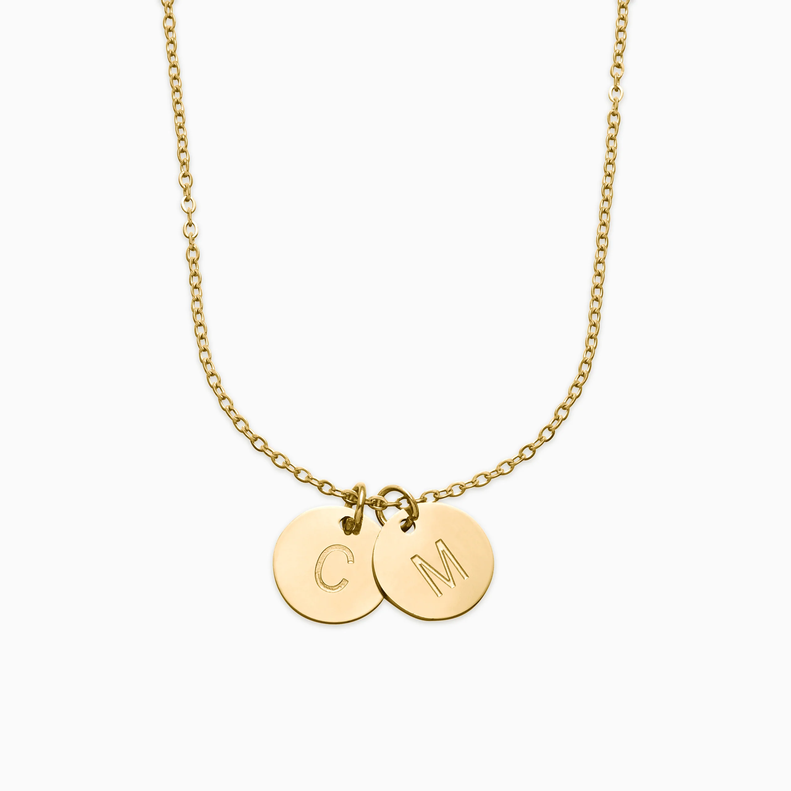Dainty Disc Initial Necklace - Image 7