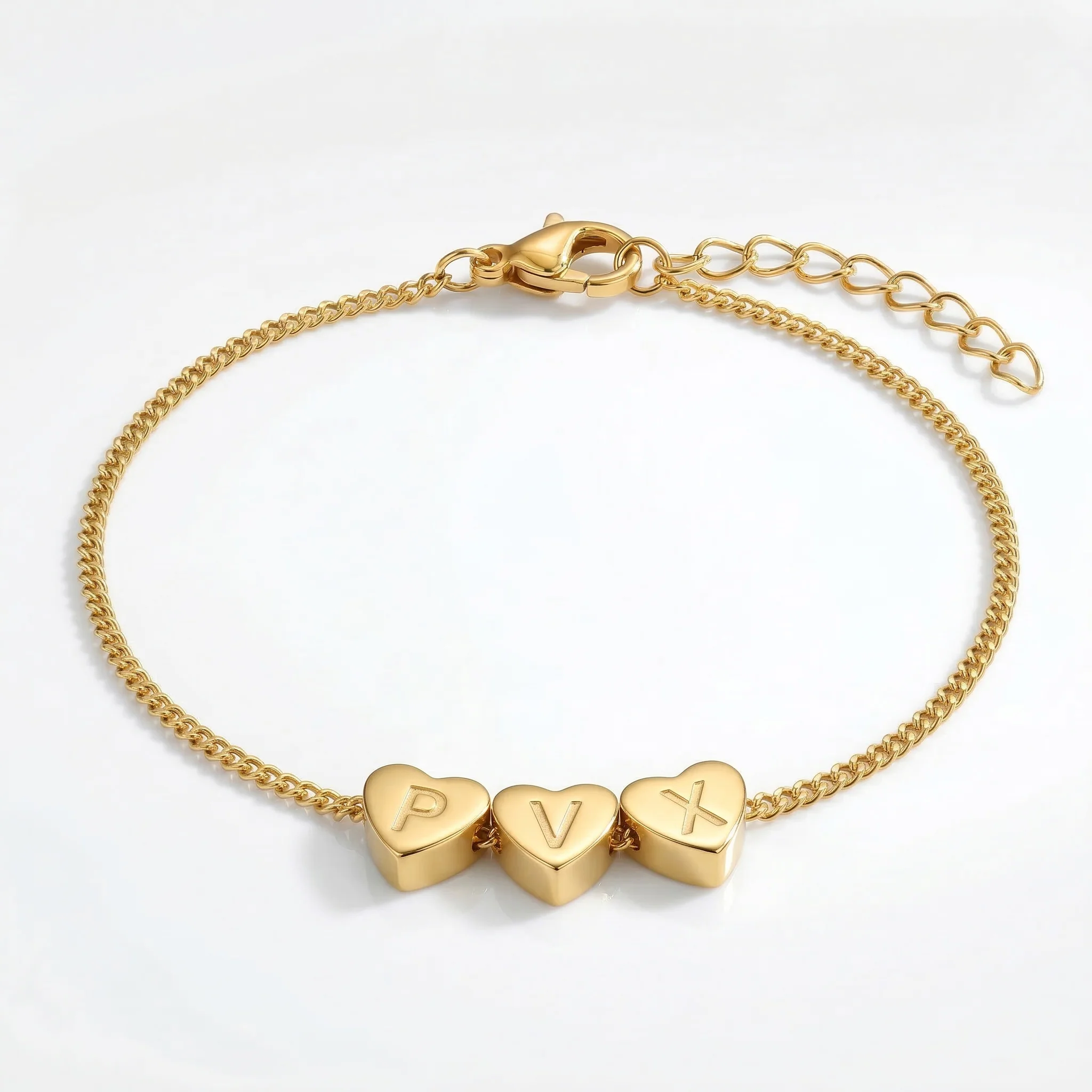Dainty Initial Heart Bracelet - Image 15