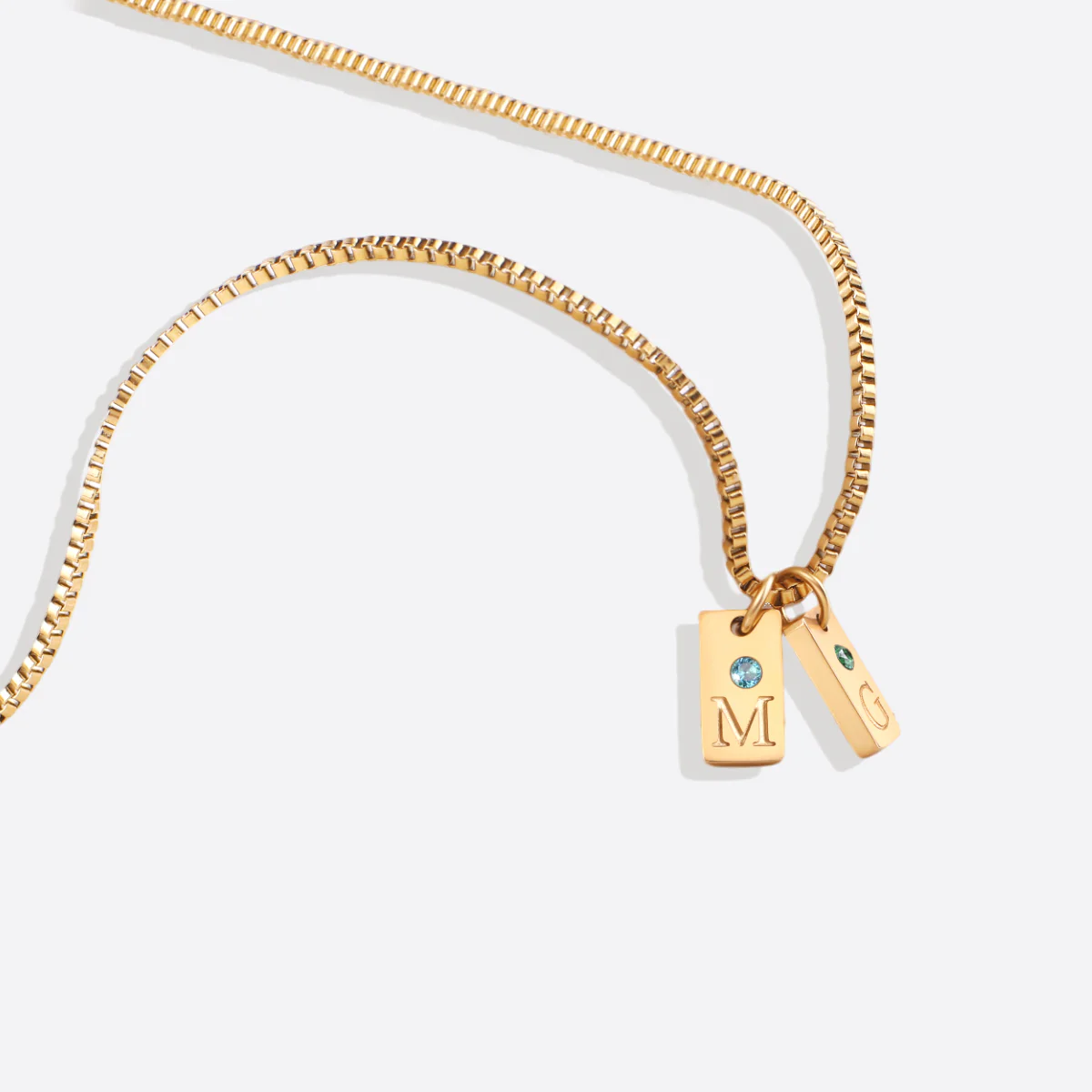 Dainty Pave Tag Initial Necklace - Image 20