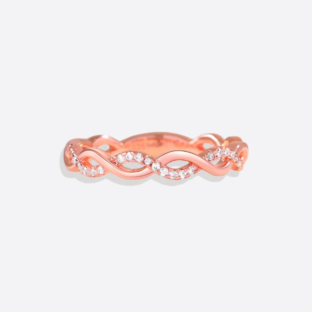 Dainty Pave Twist Stacking Ring - Image 36